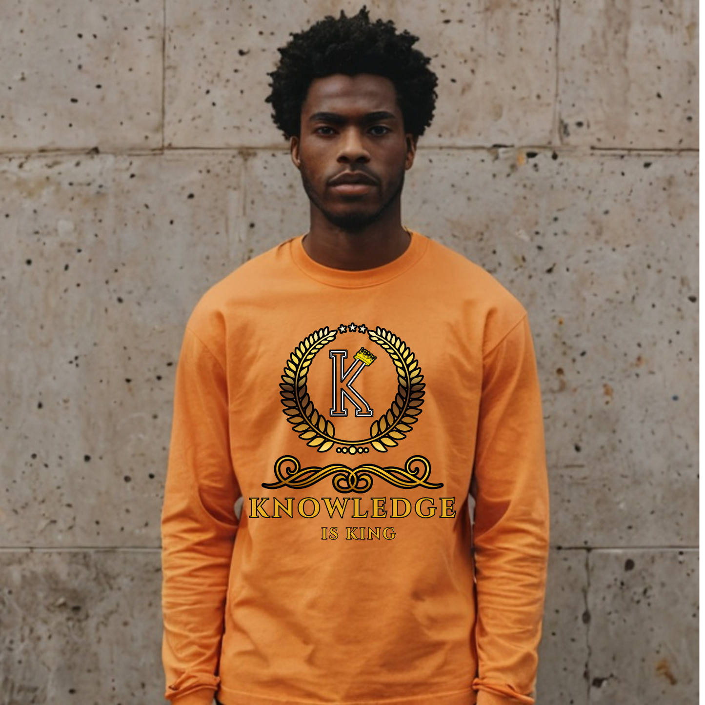 Men's Long Sleeve T-Shirt (Crown Golden Reef)
