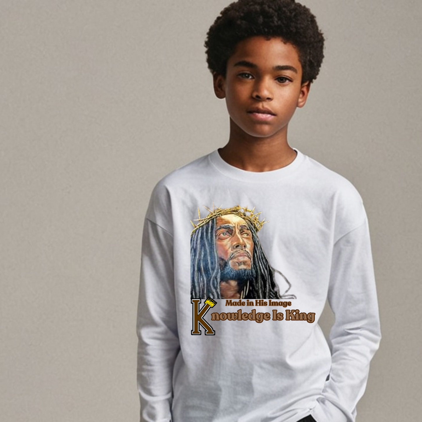 Youth Male Long Sleeve T-Shirt (Made In His Image)