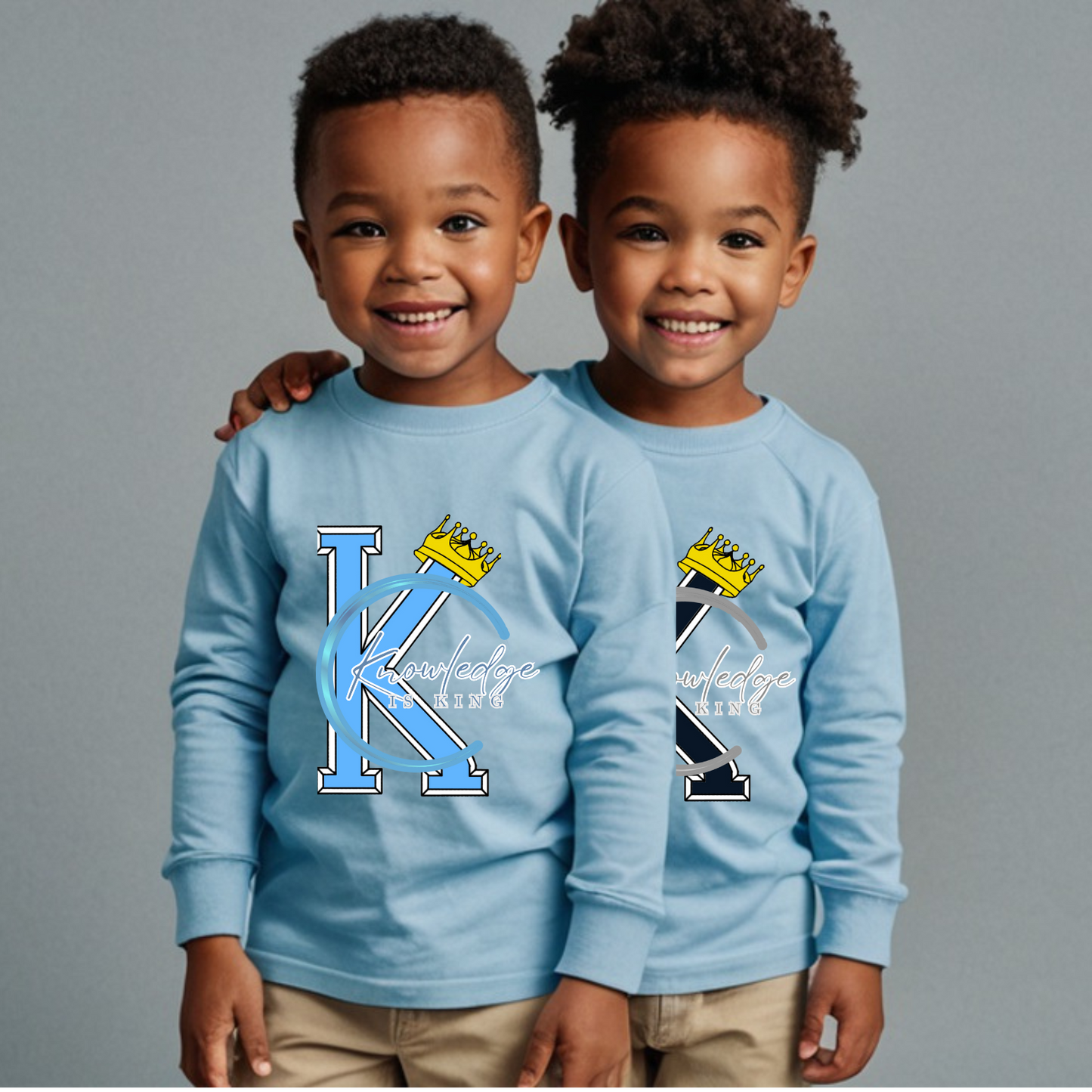 Toddler Long Sleeve T-Shirt (Crown Quater Moon)