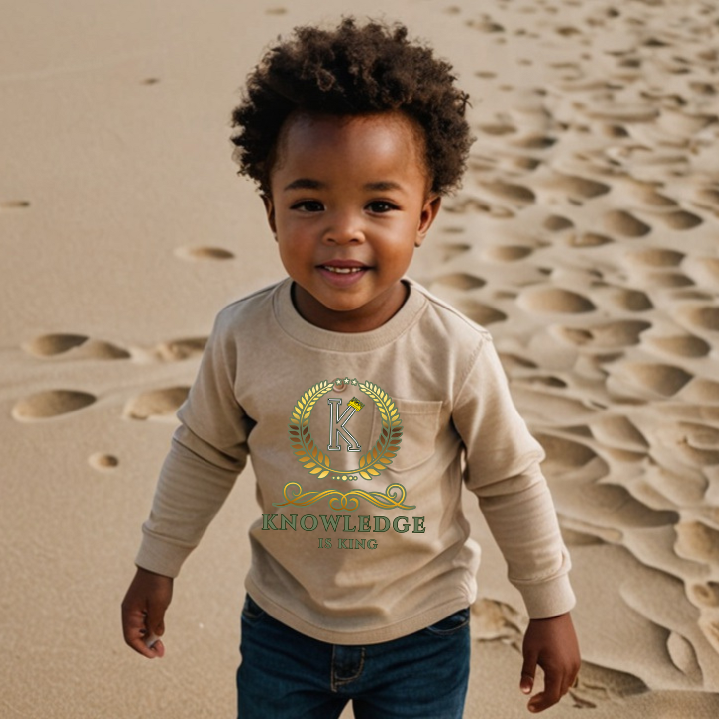 Toddler Long Sleeve T-Shirt (Crown Golden Reef)