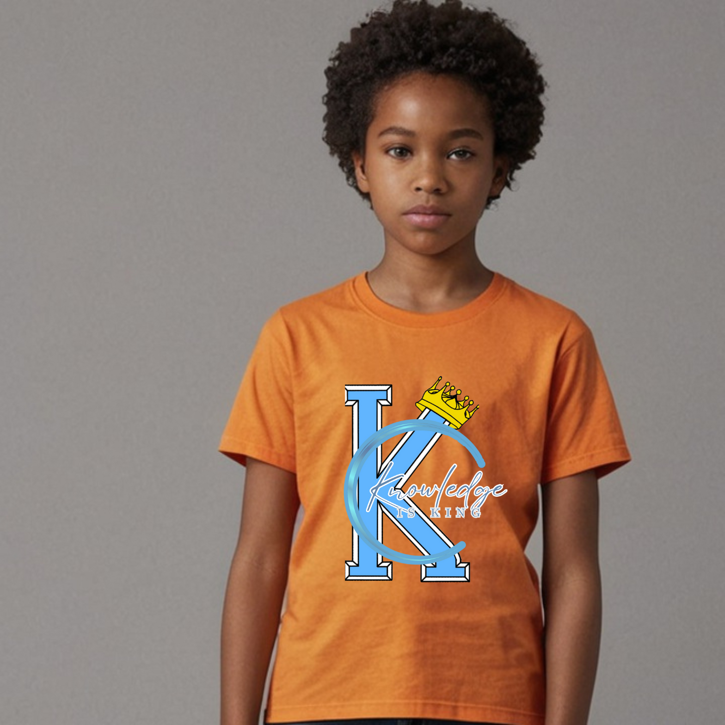 Youth Female Short Sleeve T-Shirt (Crown Quater Moon)