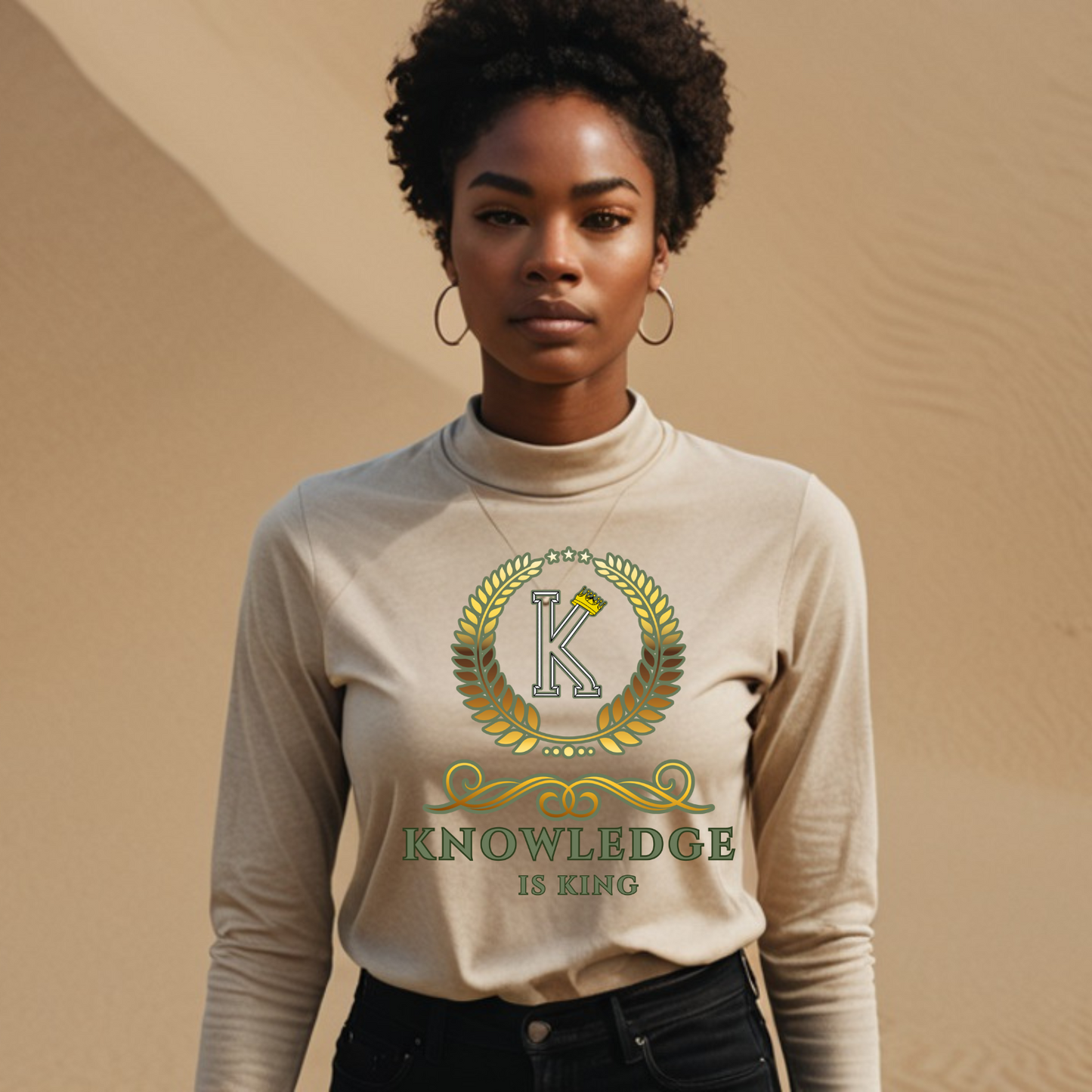 Women's Long Sleeve T-Shirt (Crown Golden Reef)
