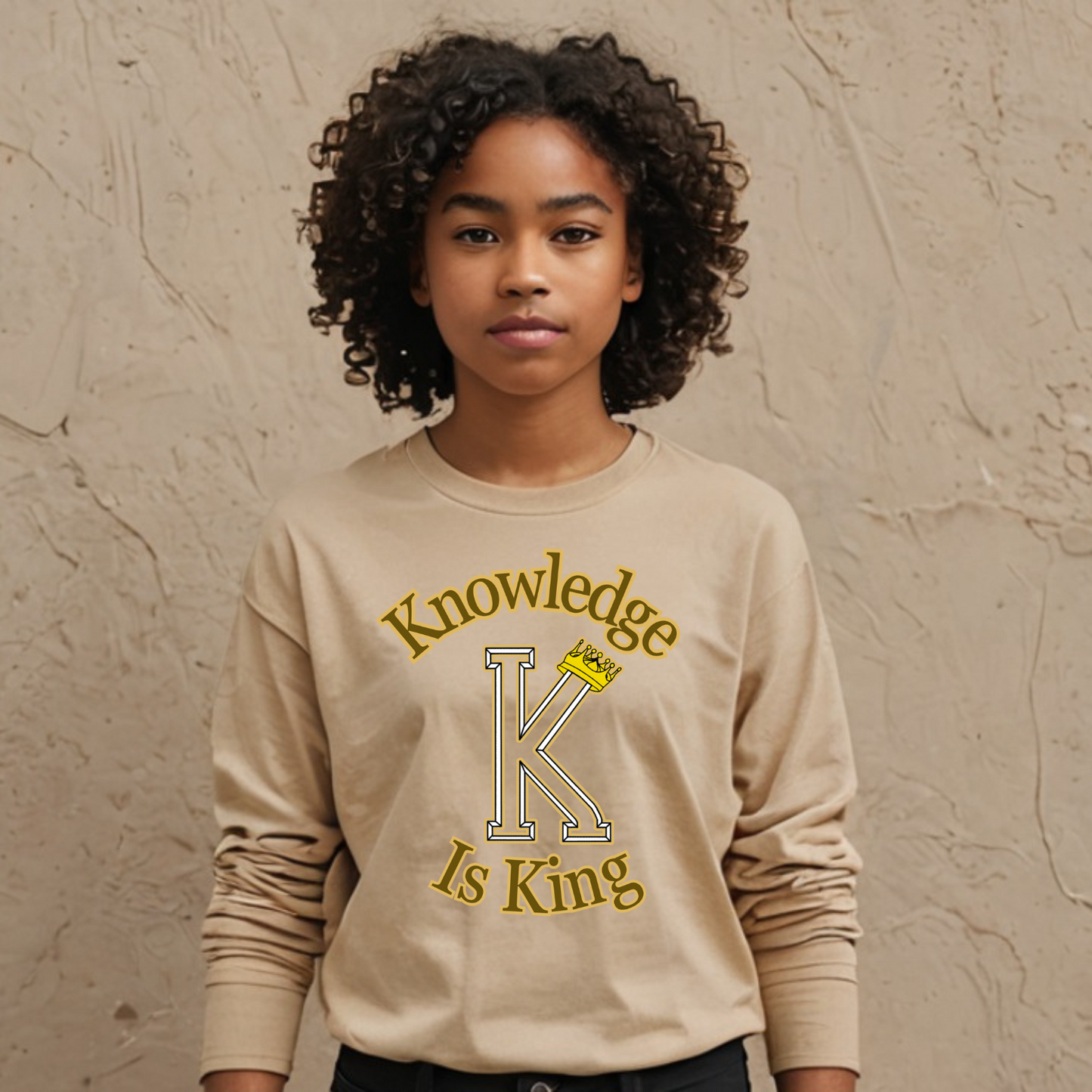 Youth Female Long Sleeve T-Shirt (Crown Main Standard)