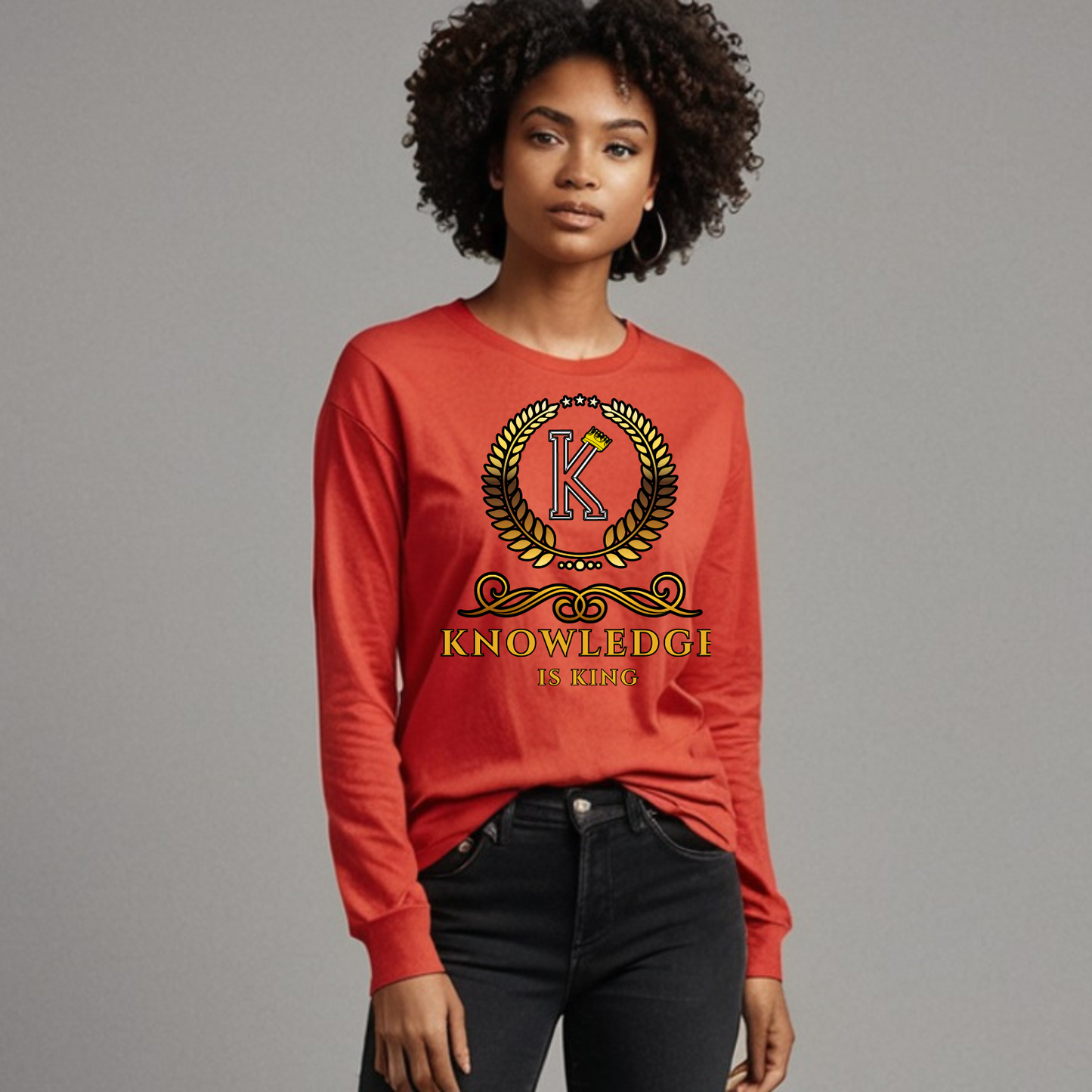 Women's Long Sleeve T-Shirt (Crown Golden Reef)