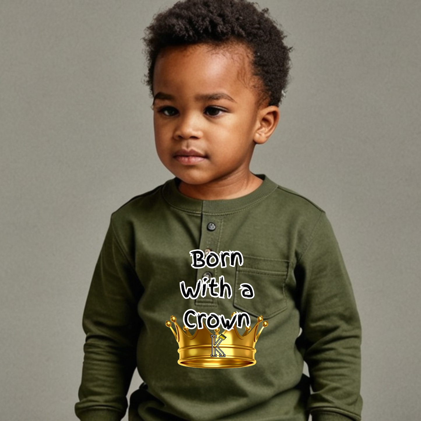 Toddler Long Sleeve T-Shirt (Born with a Crown)