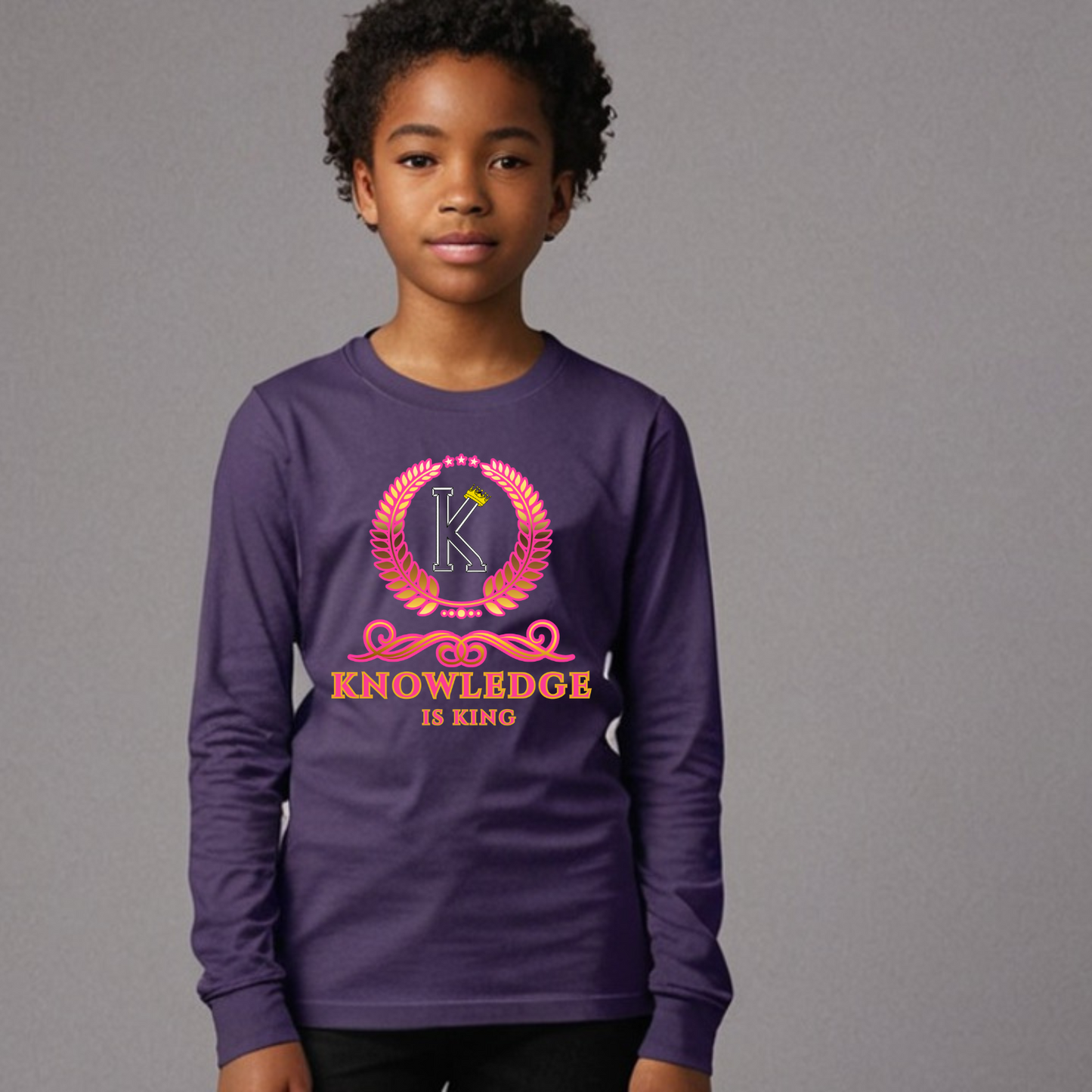 Youth Female Long Sleeve T-Shirt (Crown Golden Reef)