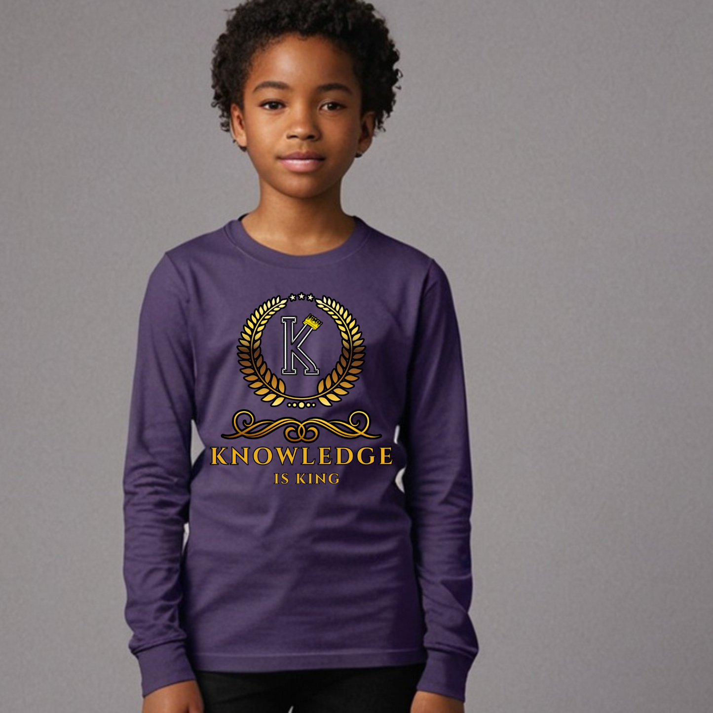 Youth Female Long Sleeve T-Shirt (Crown Golden Reef)