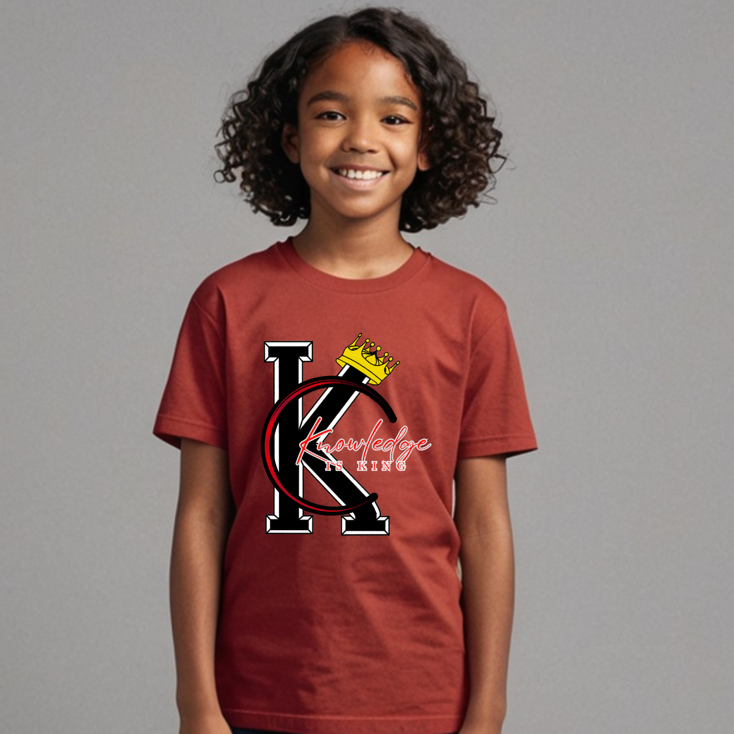 Youth Female Short Sleeve T-Shirt (Crown Quater Moon)