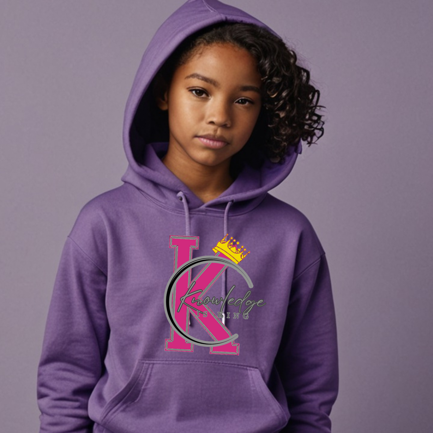 Youth Female Hoodie (Crown Quater Moon)