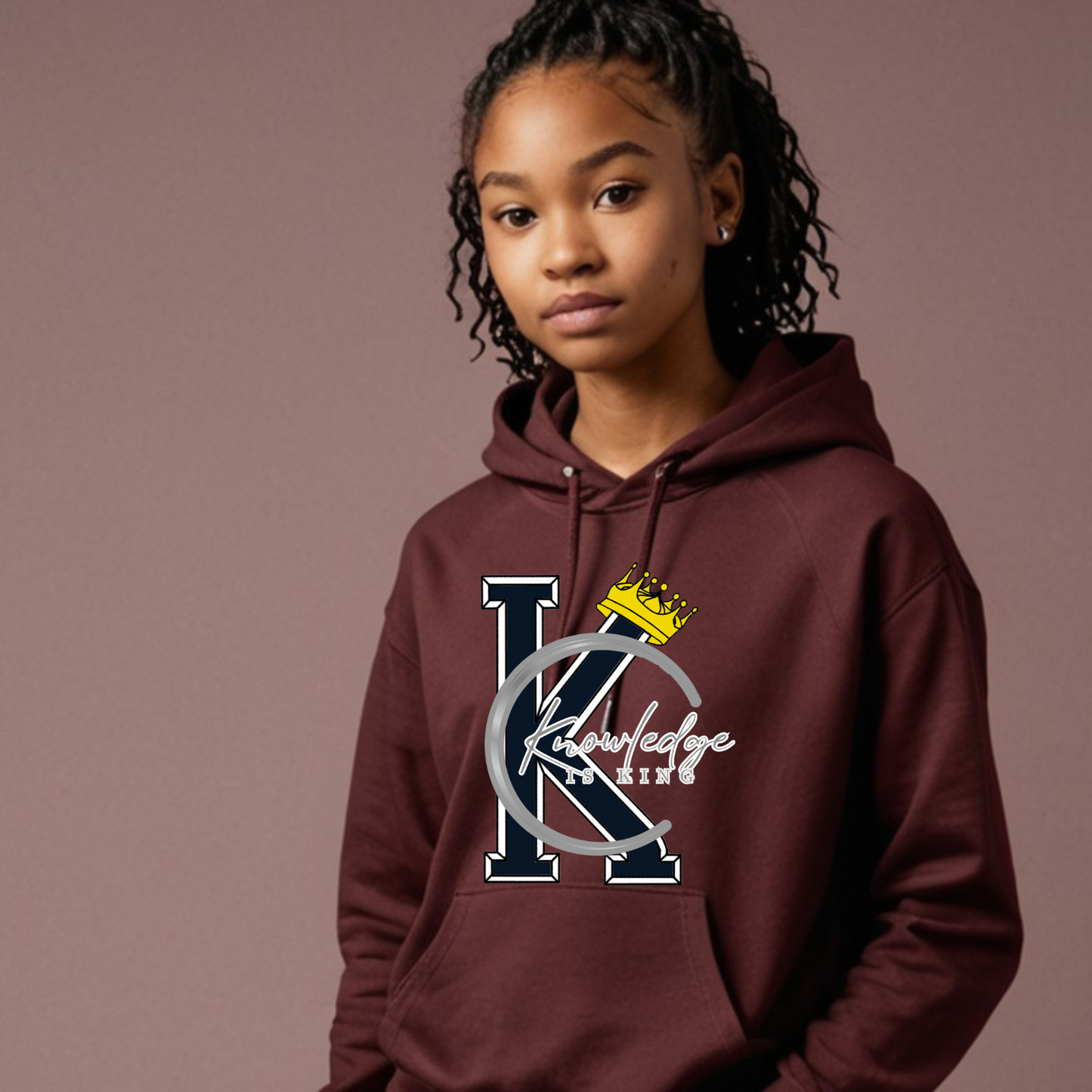 Youth Female Hoodie (Crown Quater Moon)