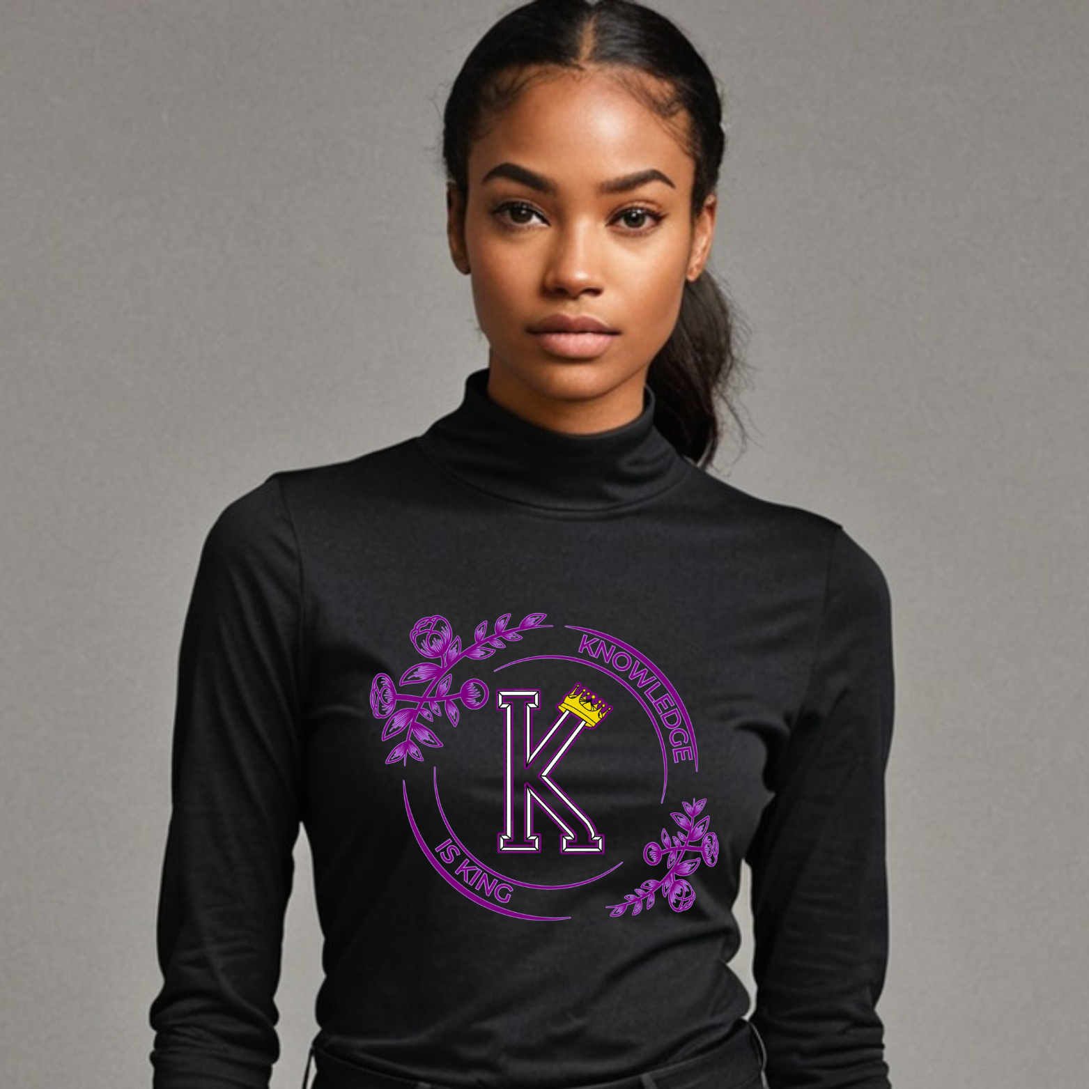 Women's Long Sleeve T-Shirt (Flower Standard Rose)