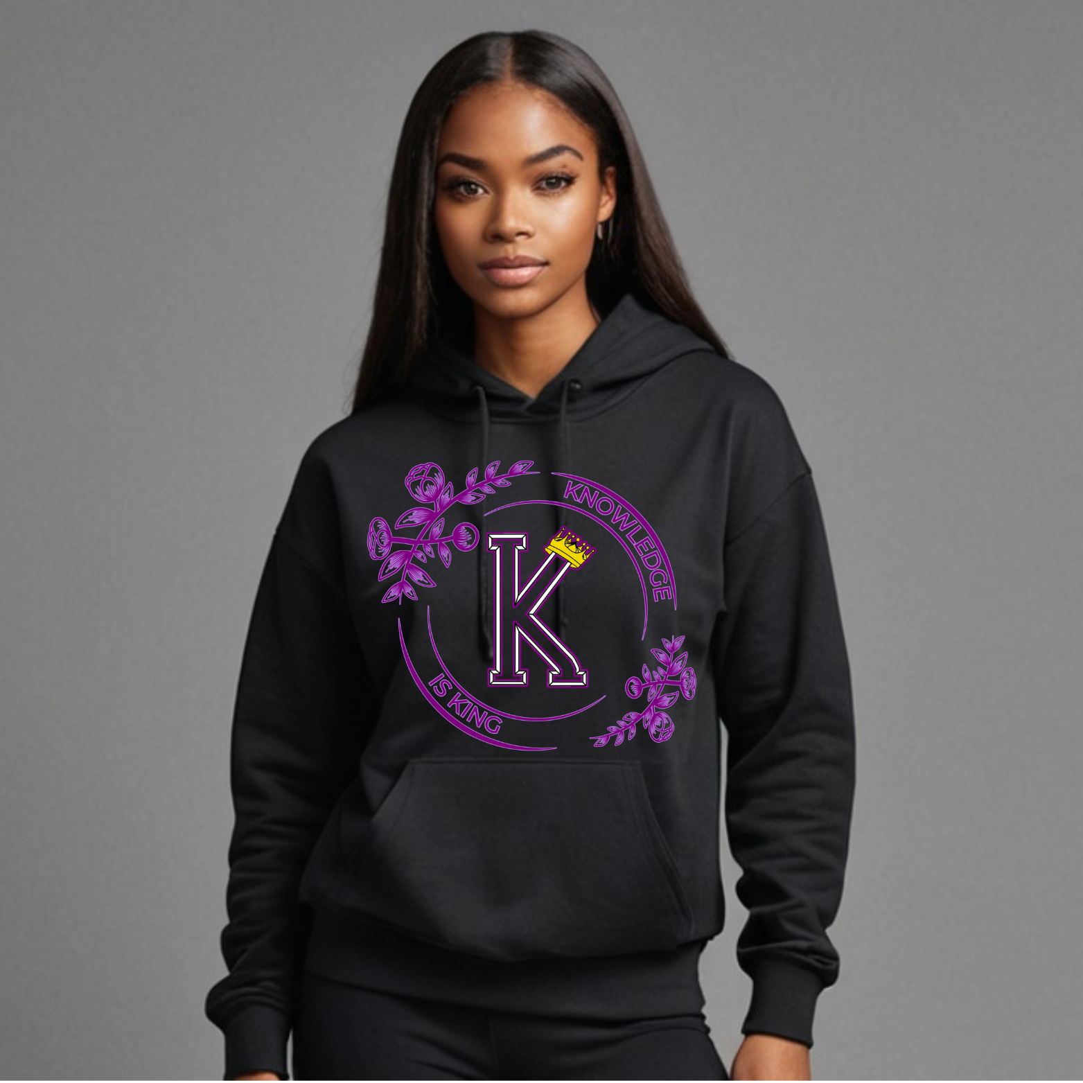 Women's Hoodie (Flower Standard Rose)