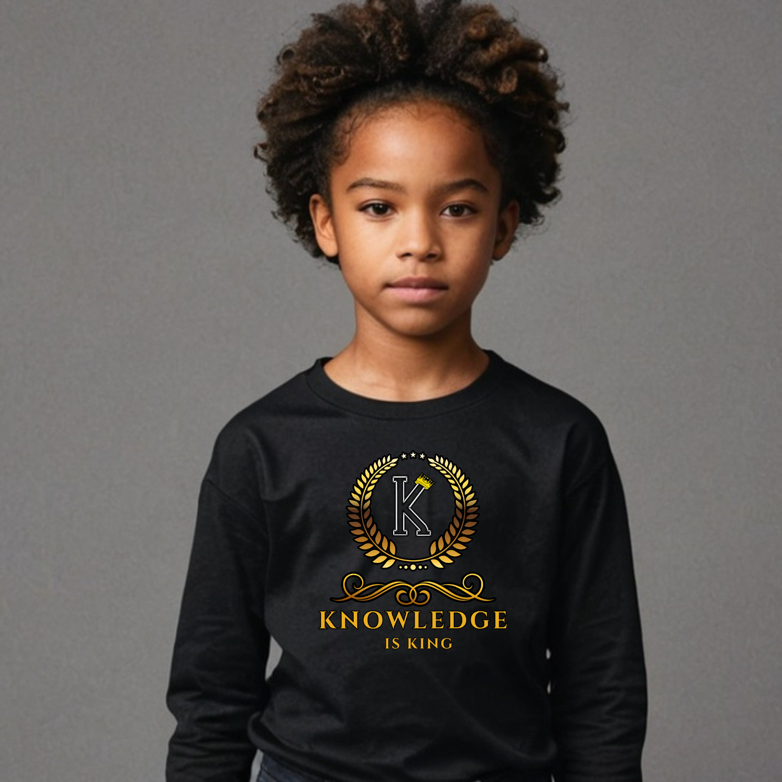 Youth Female Long Sleeve T-Shirt (Crown Golden Reef)