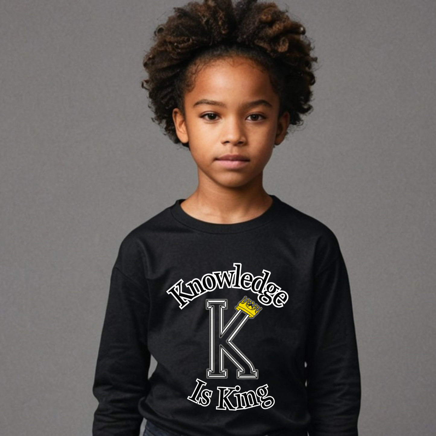 Youth Female Long Sleeve T-Shirt (Crown Main Standard)