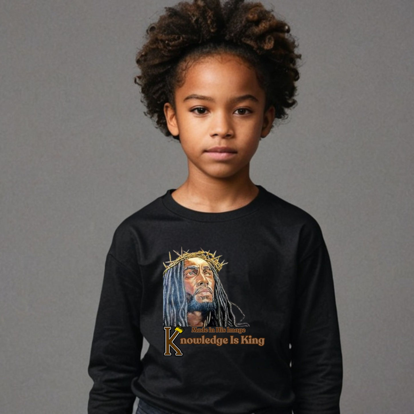 Youth Female Long Sleeve T-Shirt (Made In His Image)