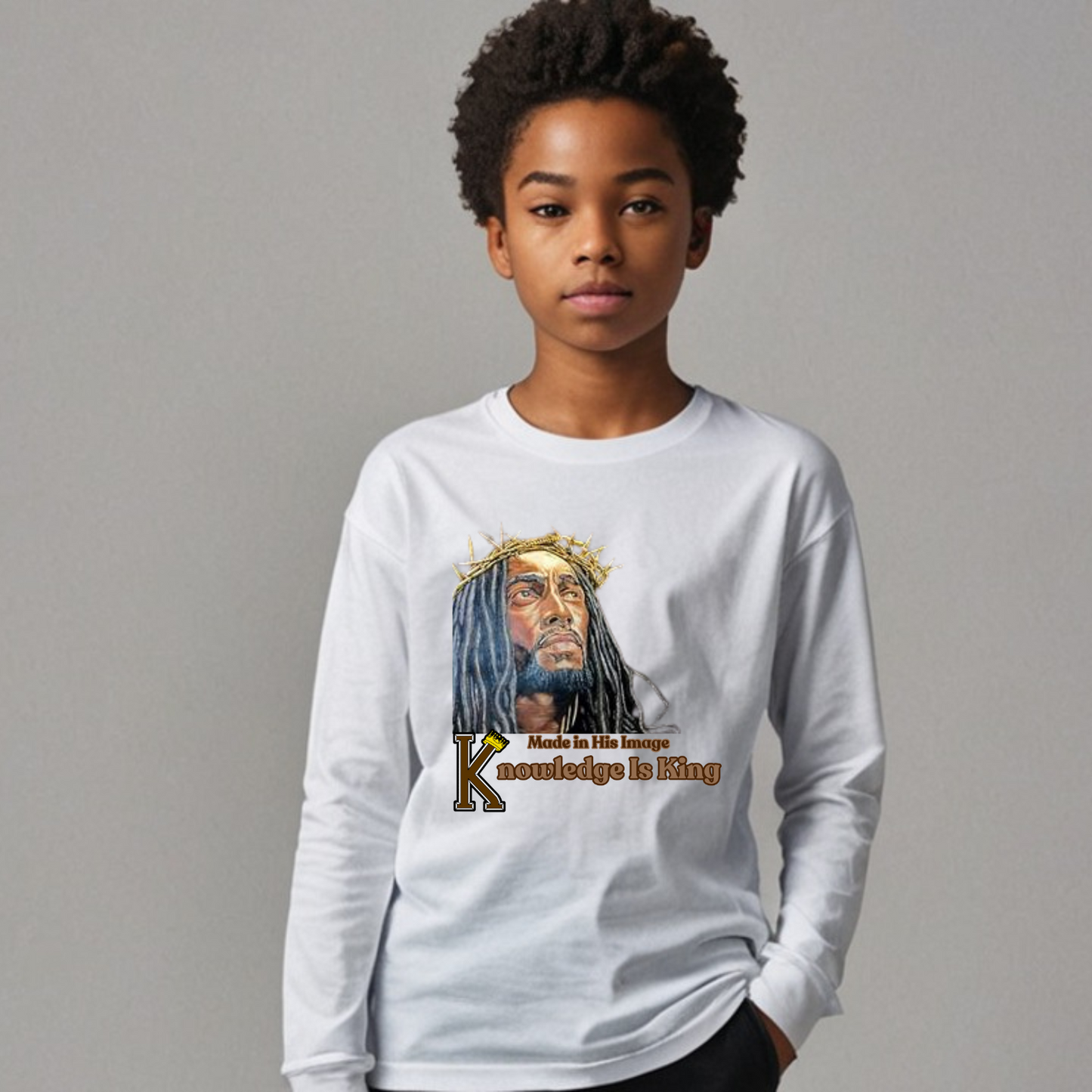 Youth Female Long Sleeve T-Shirt (Made In His Image)