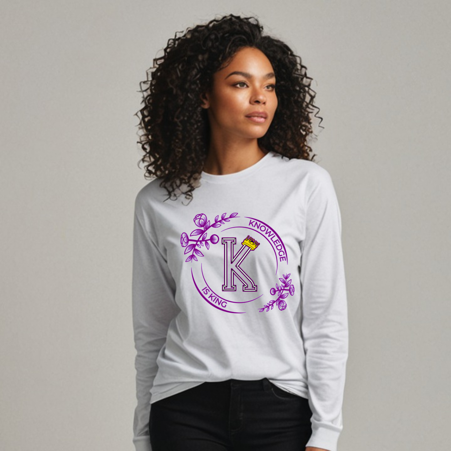 Women's Long Sleeve T-Shirt (Flower Standard Rose)