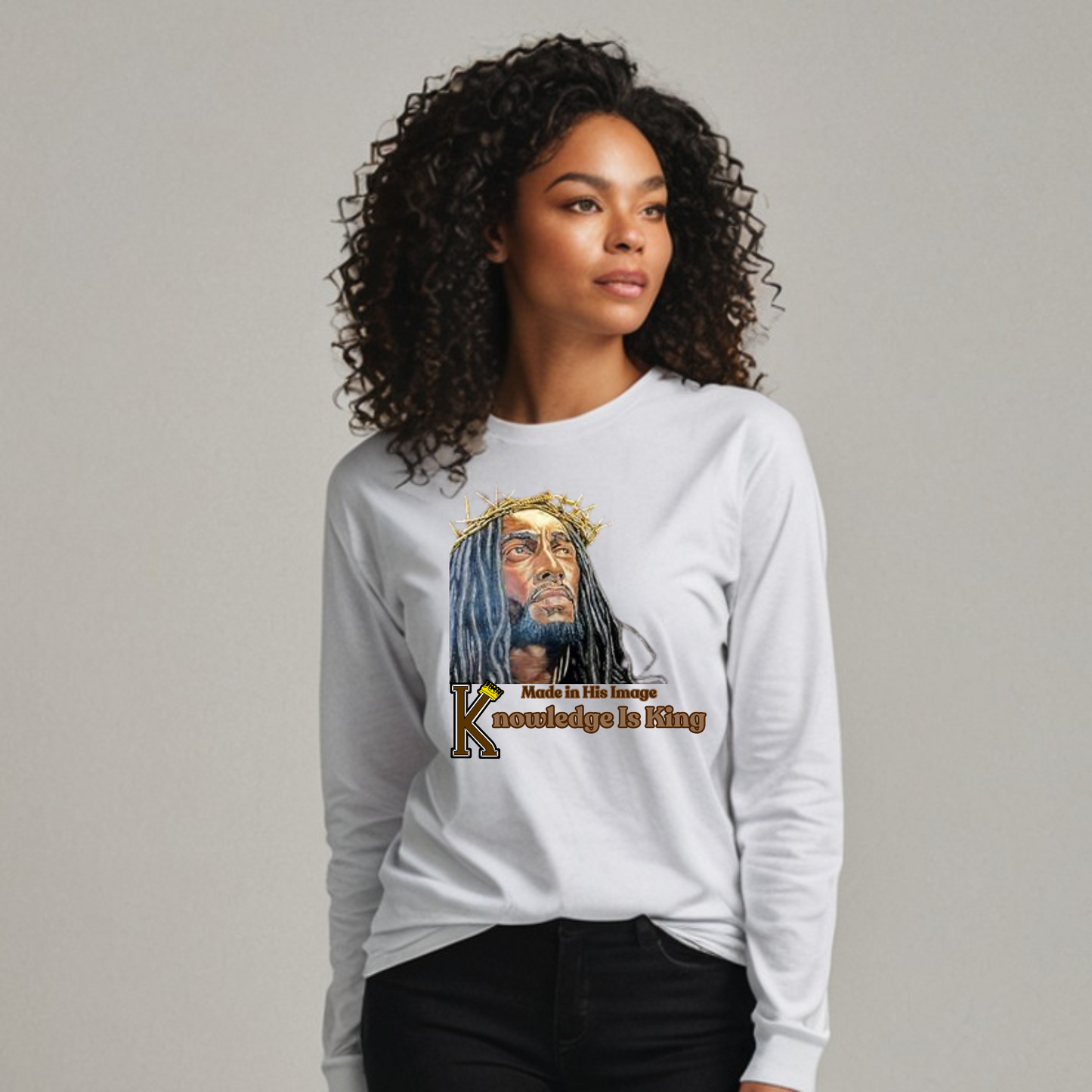 Women's Long Sleeve T-Shirt (Made In His Image)