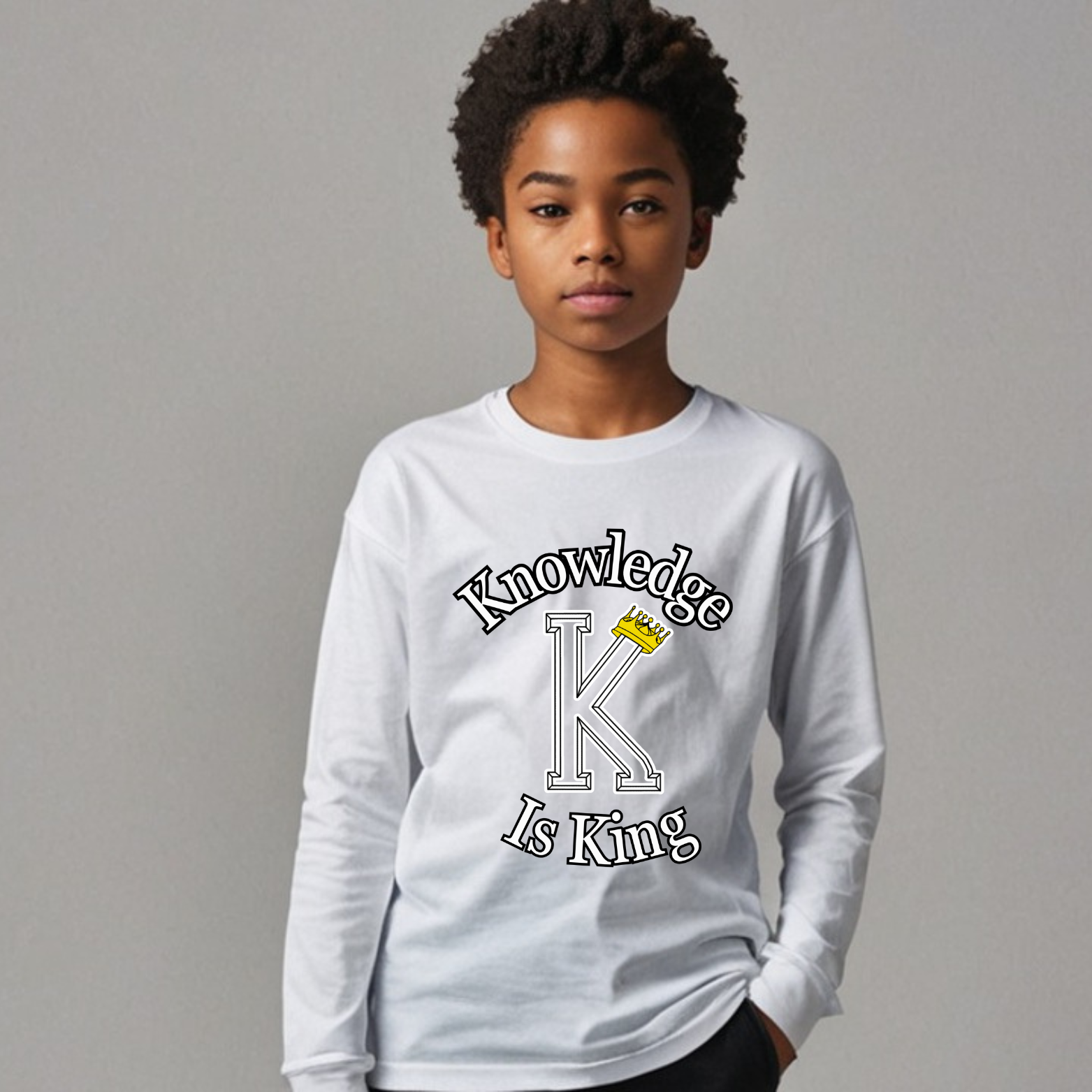 Youth Female Long Sleeve T-Shirt (Crown Main Standard)