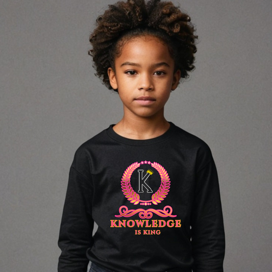 Youth Female Long Sleeve T-Shirt (Crown Golden Reef)