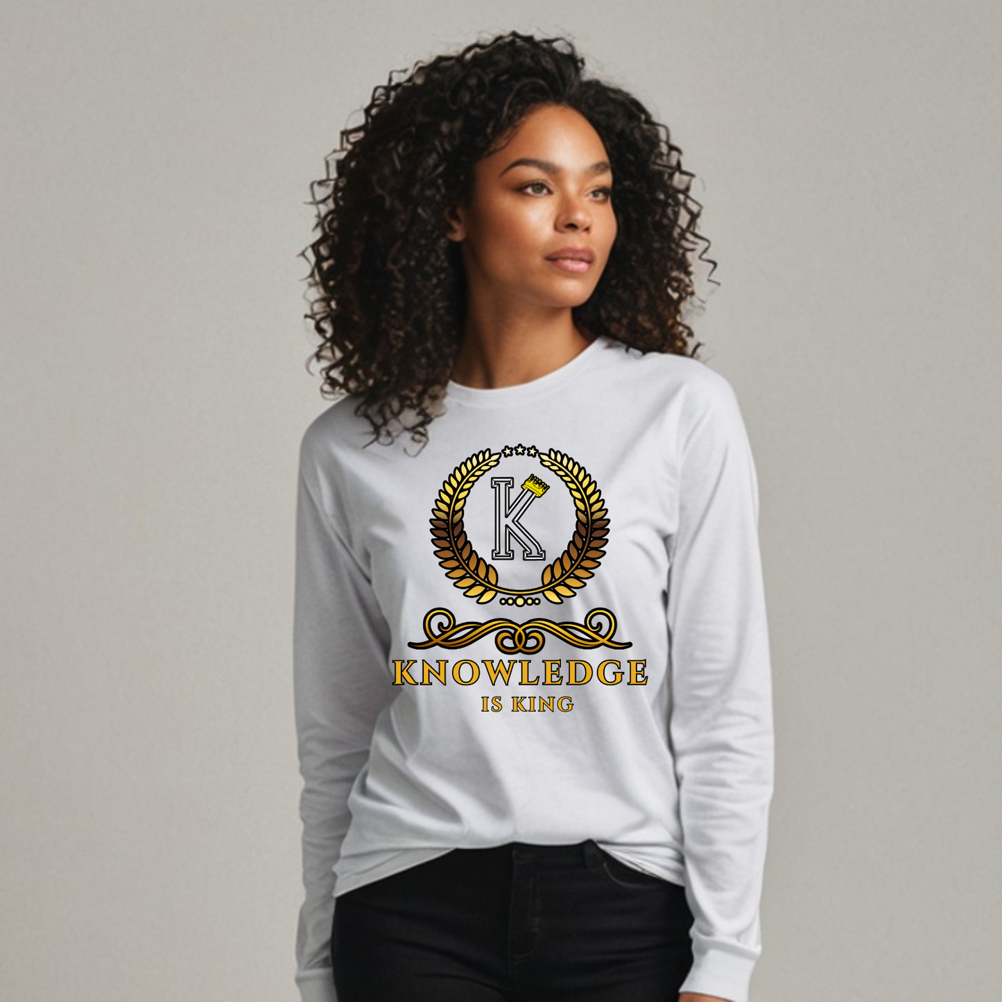 Women's Long Sleeve T-Shirt (Crown Golden Reef)