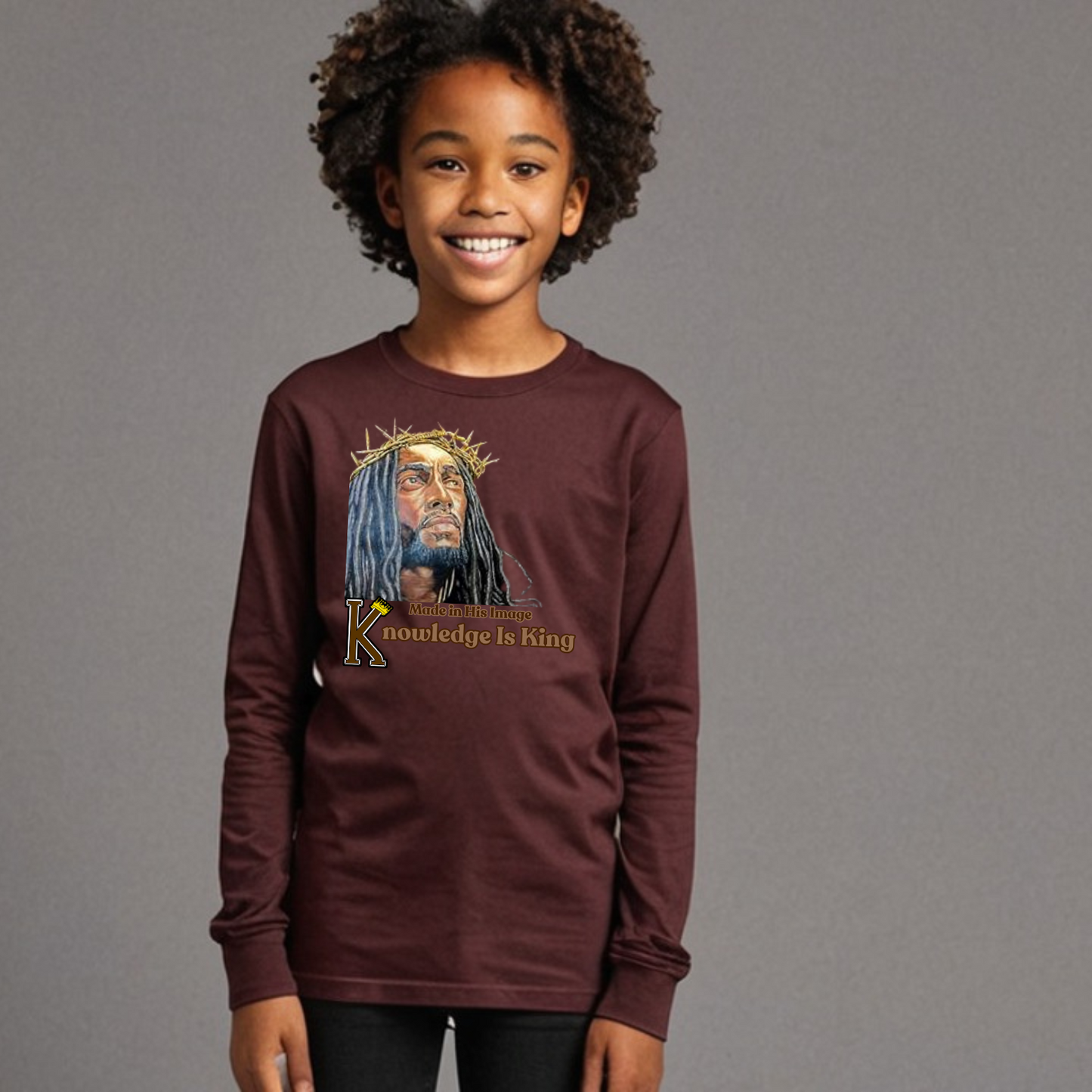 Youth Female Long Sleeve T-Shirt (Made In His Image)