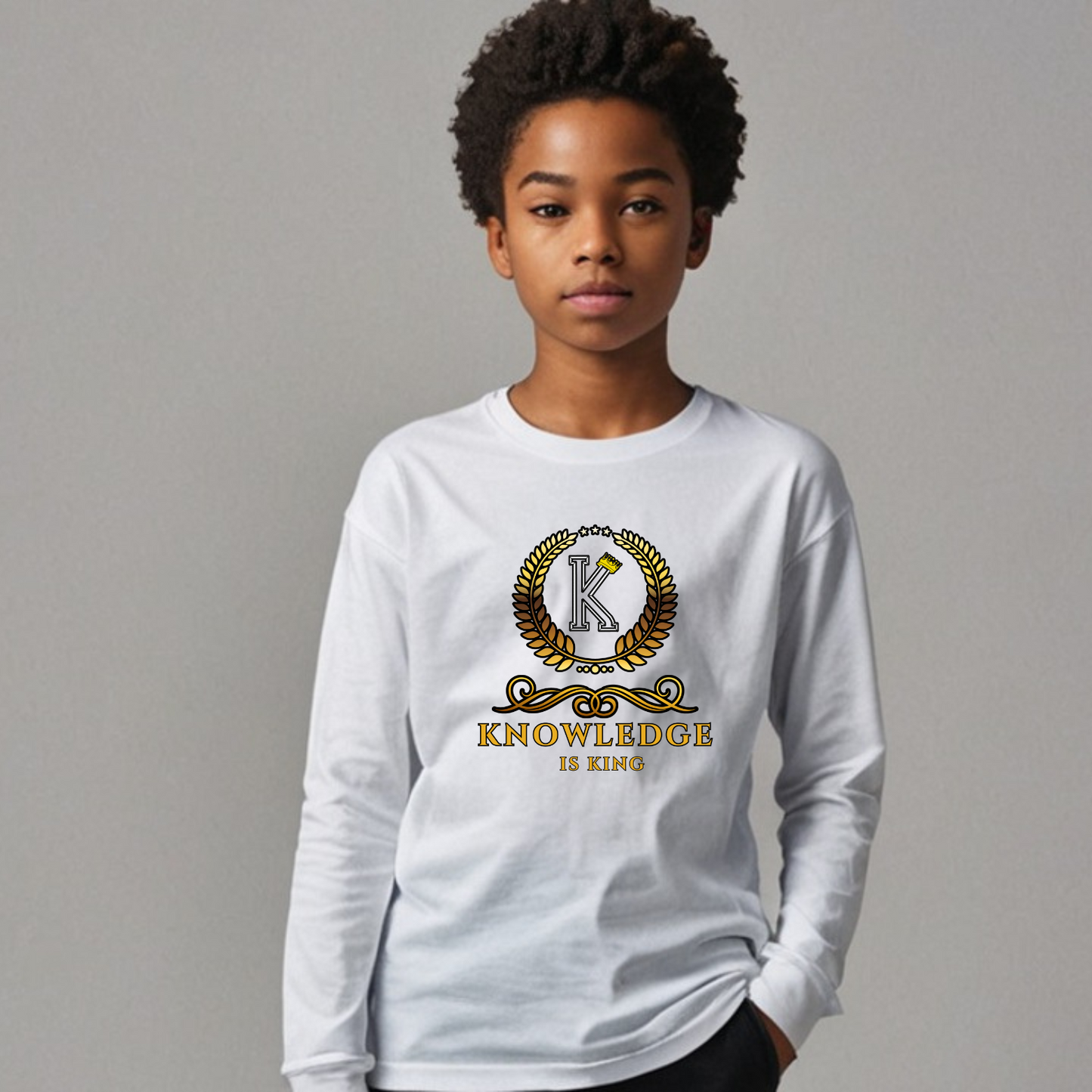 Youth Female Long Sleeve T-Shirt (Crown Golden Reef)