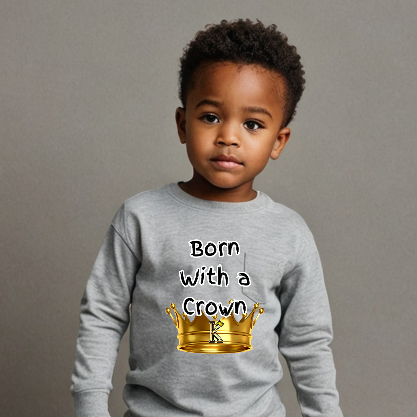 Toddler Long Sleeve T-Shirt (Born with a Crown)