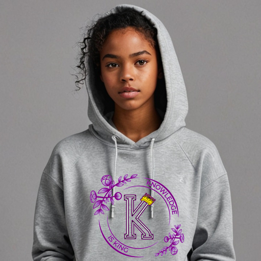 Youth Girls Hoodie (Flower Standard Rose)