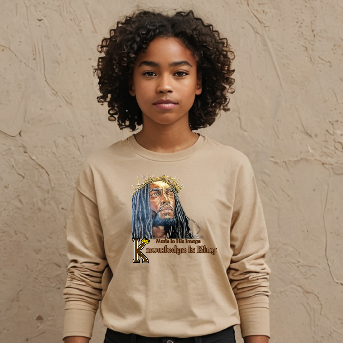 Youth Female Long Sleeve T-Shirt (Made In His Image)