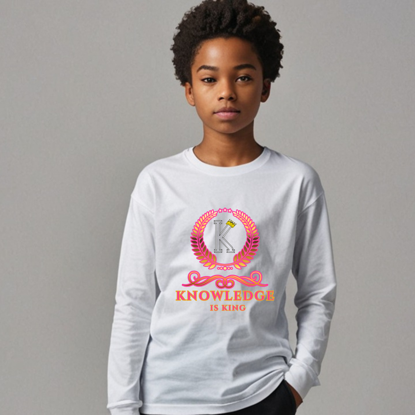 Youth Female Long Sleeve T-Shirt (Crown Golden Reef)