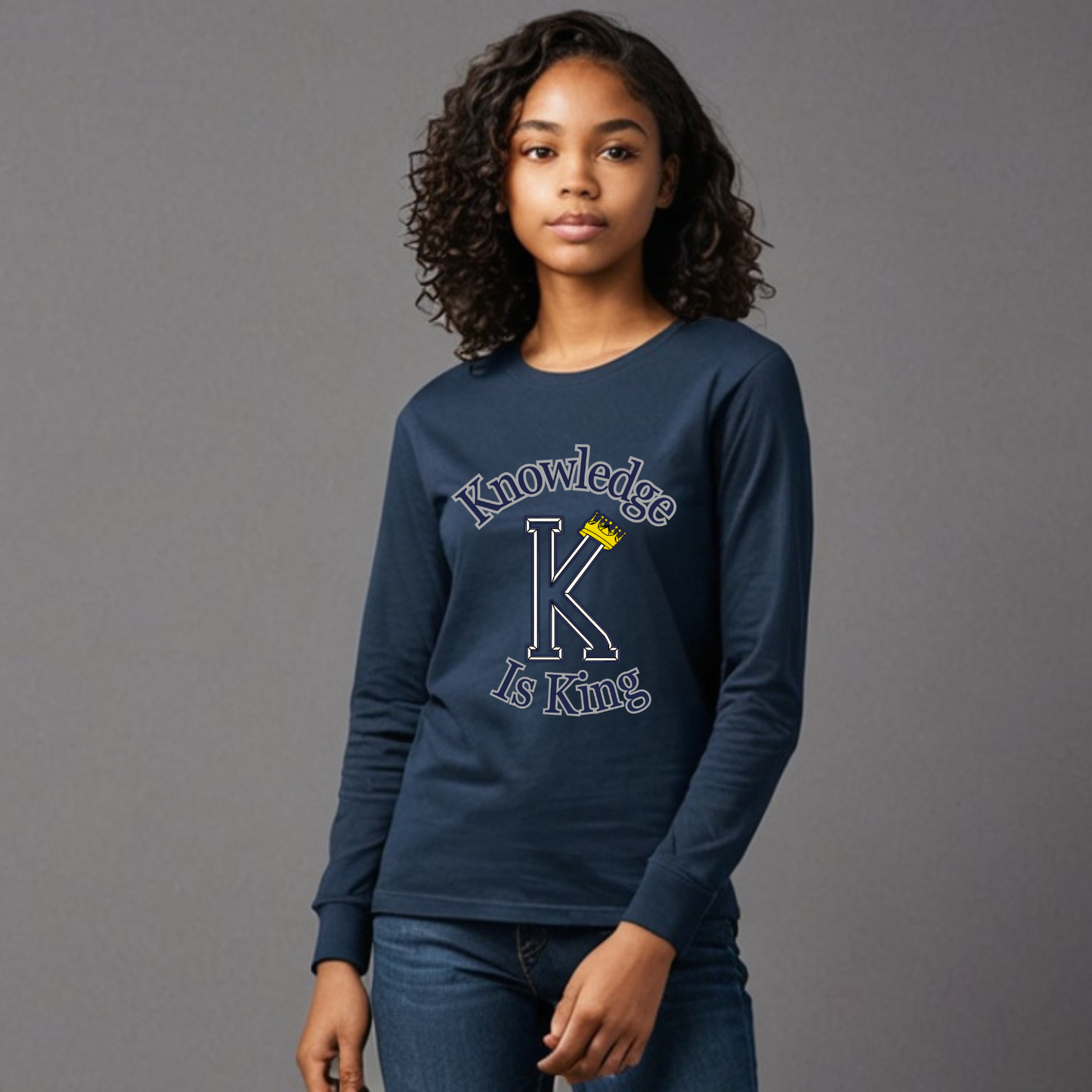 Youth Female Long Sleeve T-Shirt (Crown Main Standard)