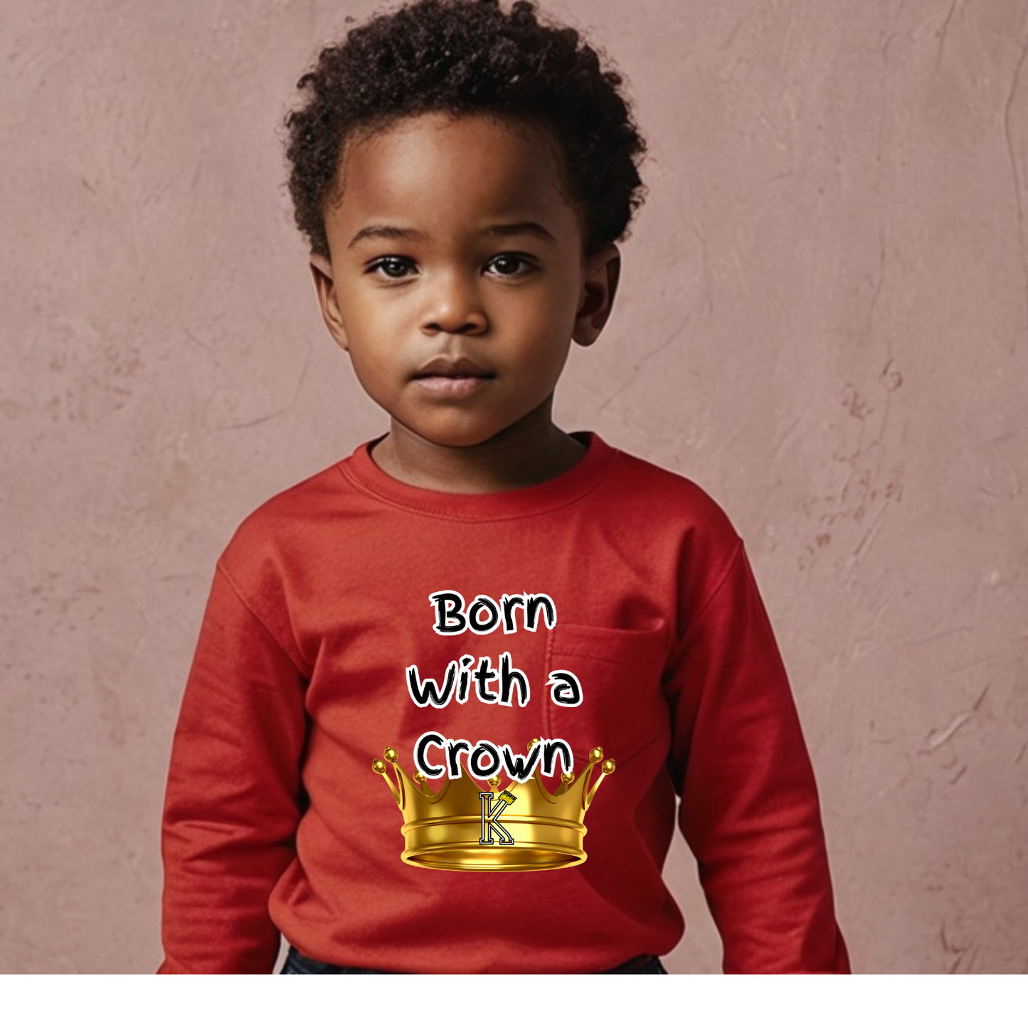Toddler Long Sleeve T-Shirt (Born with a Crown)