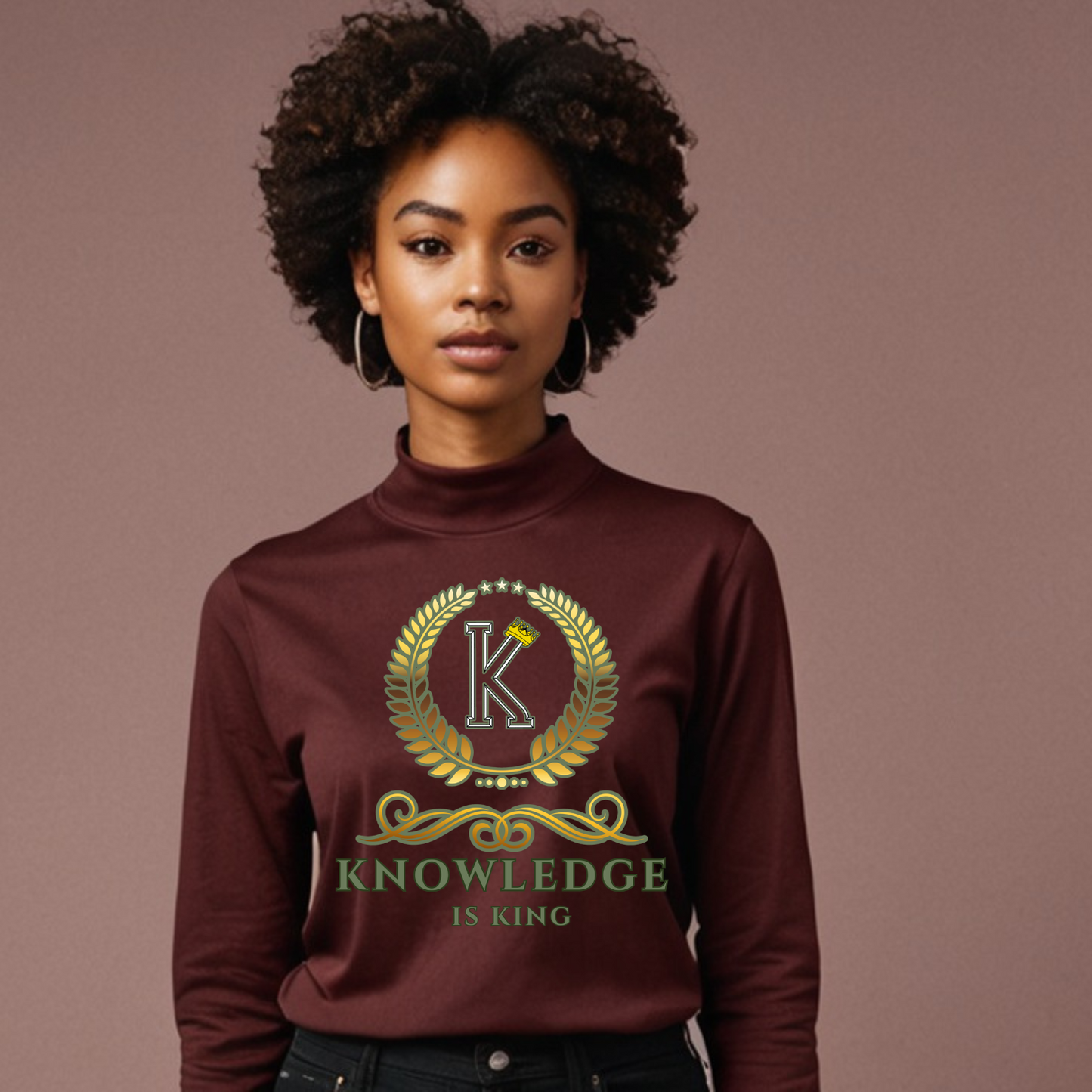 Women's Long Sleeve T-Shirt (Crown Golden Reef)