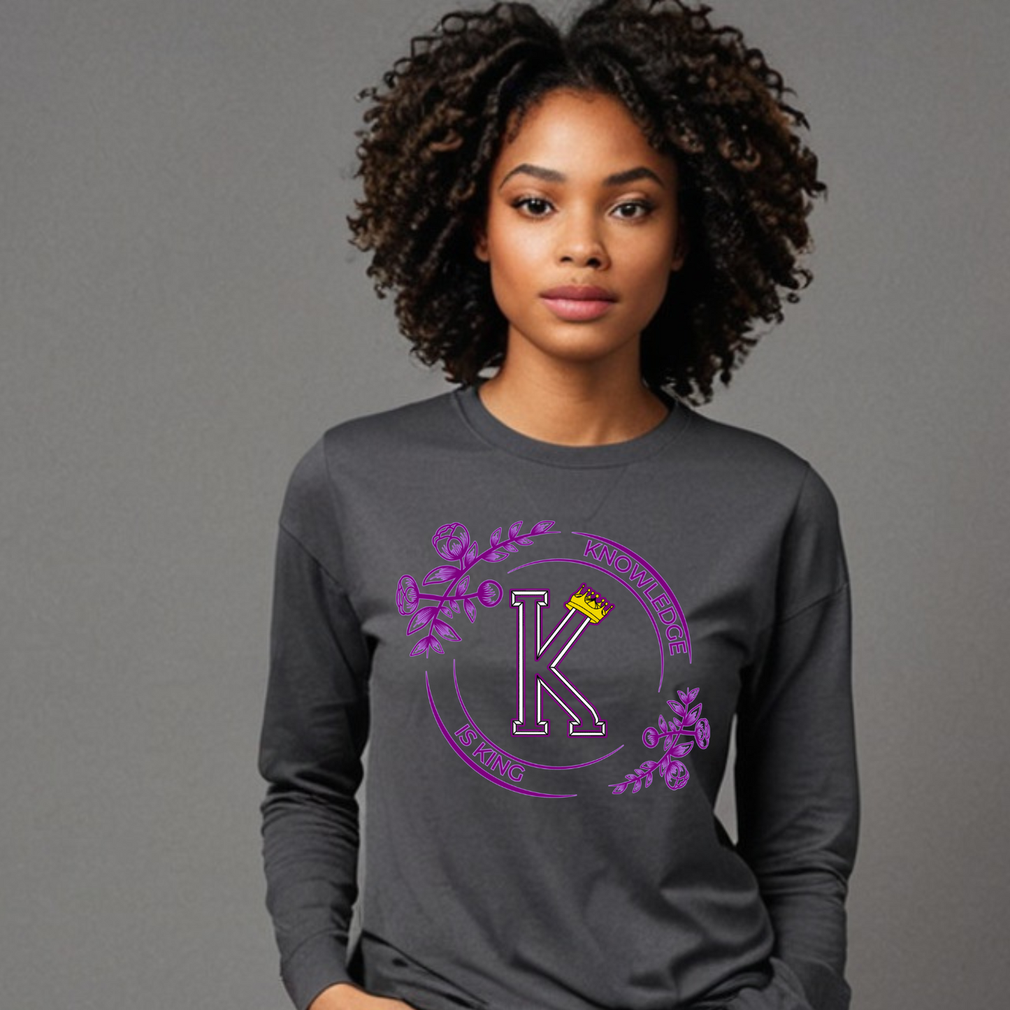 Women's Long Sleeve T-Shirt (Flower Standard Rose)