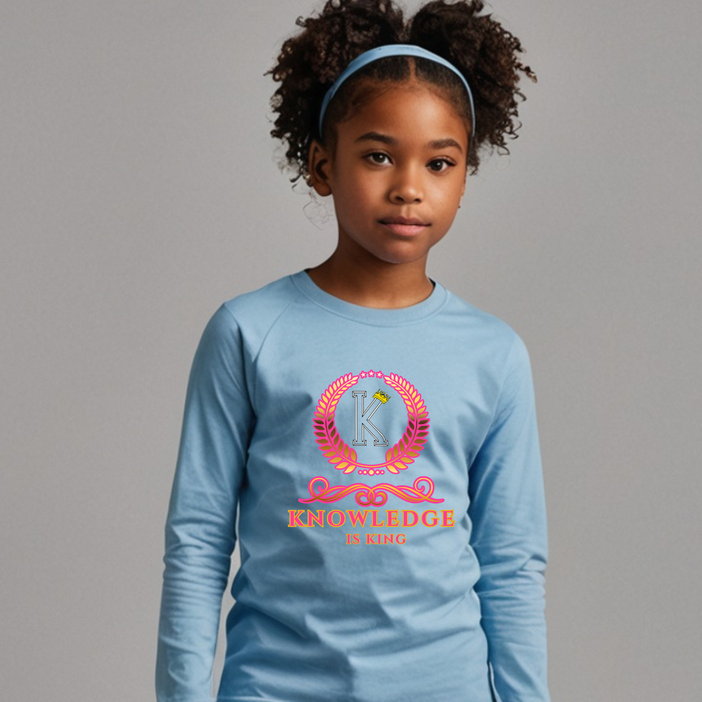 Youth Female Long Sleeve T-Shirt (Crown Golden Reef)