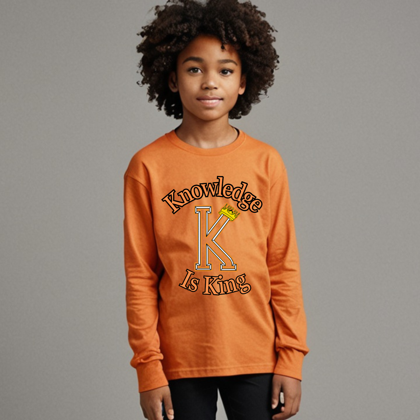 Youth Female Long Sleeve T-Shirt (Crown Main Standard)