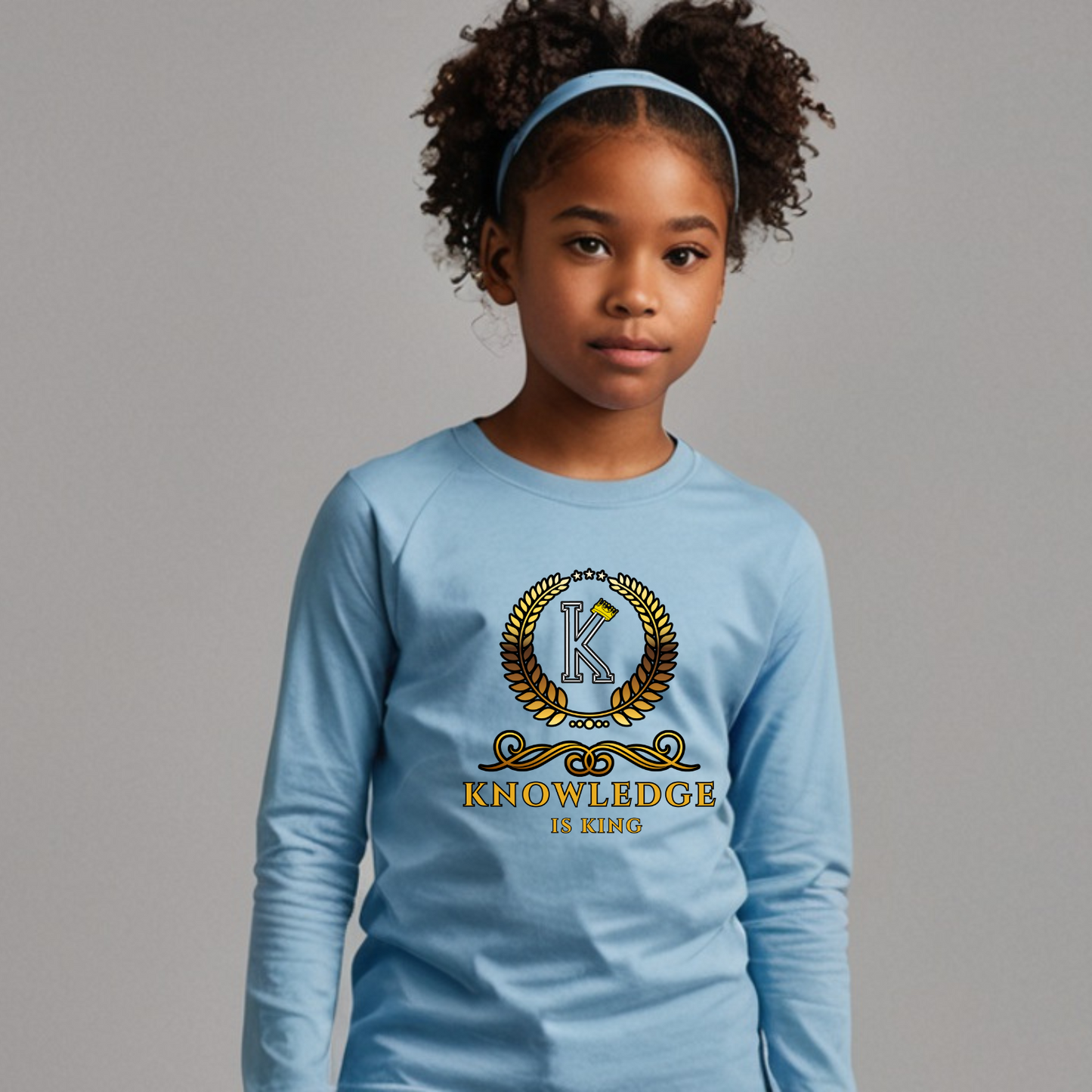 Youth Female Long Sleeve T-Shirt (Crown Golden Reef)
