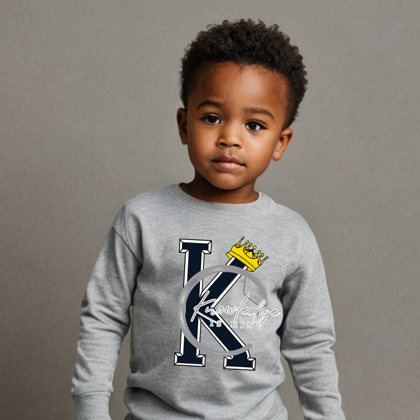 Toddler Long Sleeve T-Shirt (Crown Quater Moon)