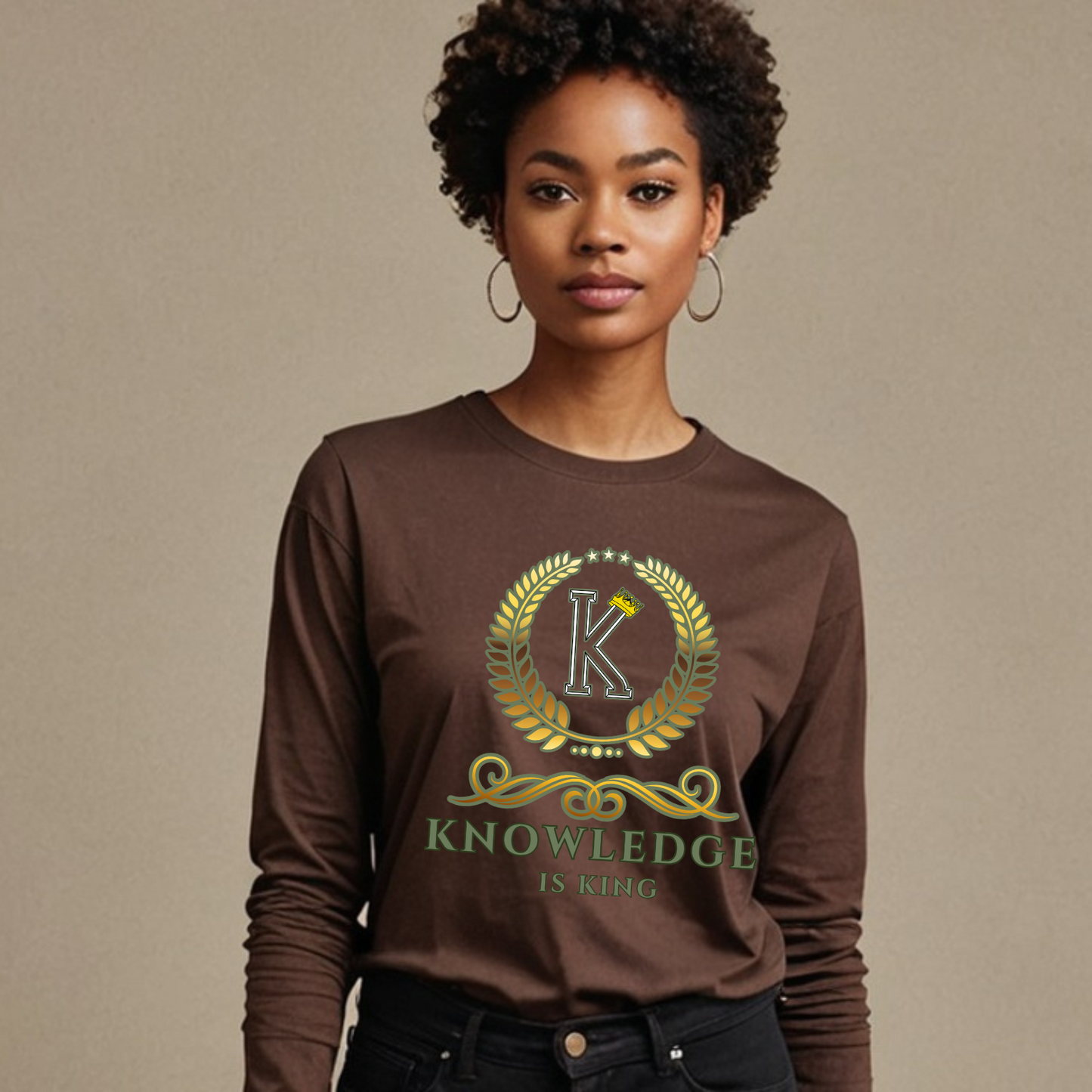 Women's Long Sleeve T-Shirt (Crown Golden Reef)