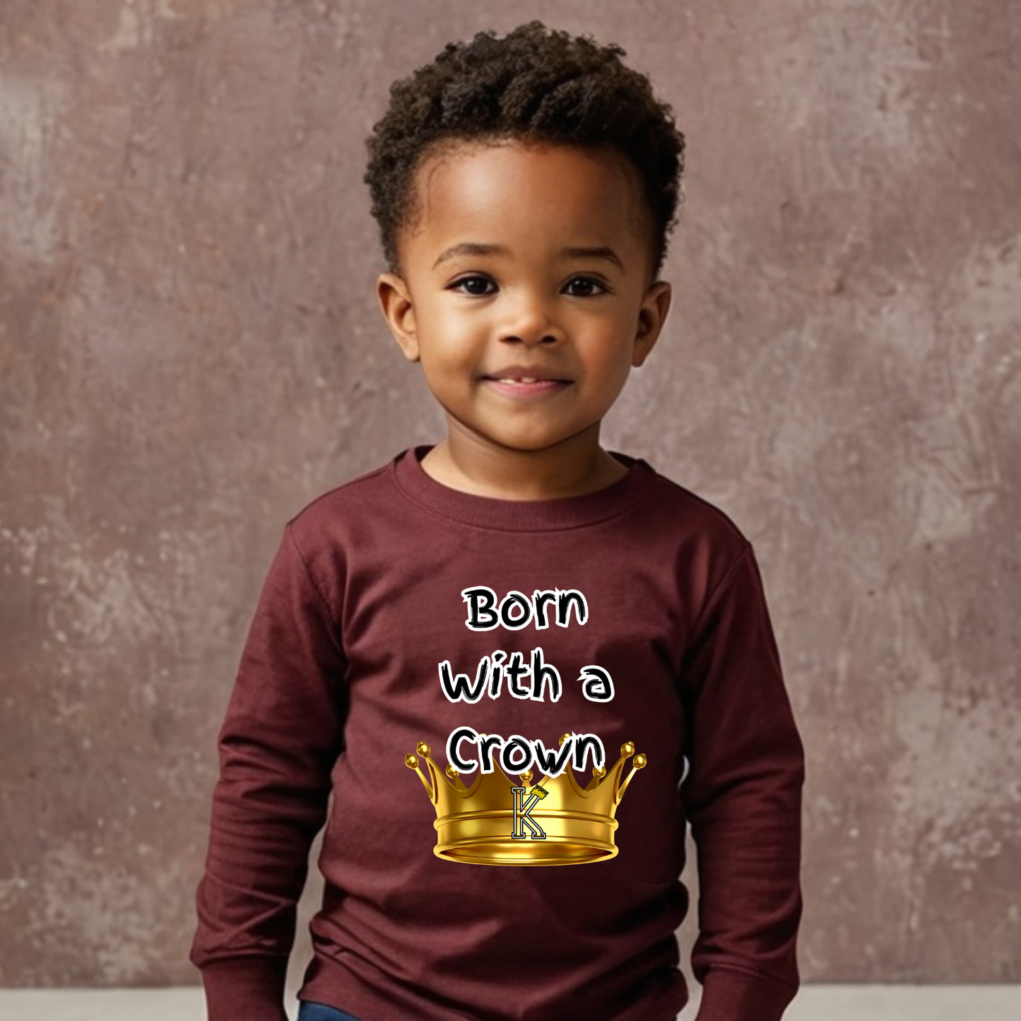 Toddler Long Sleeve T-Shirt (Born with a Crown)