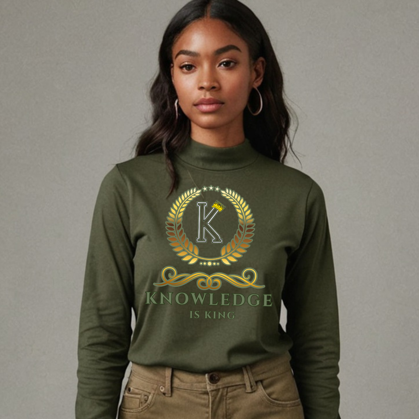 Women's Long Sleeve T-Shirt (Crown Golden Reef)