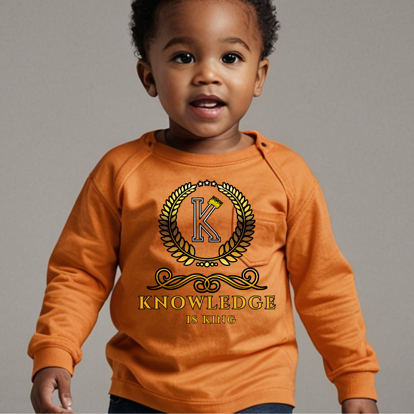 Toddler Long Sleeve T-Shirt (Crown Golden Reef)