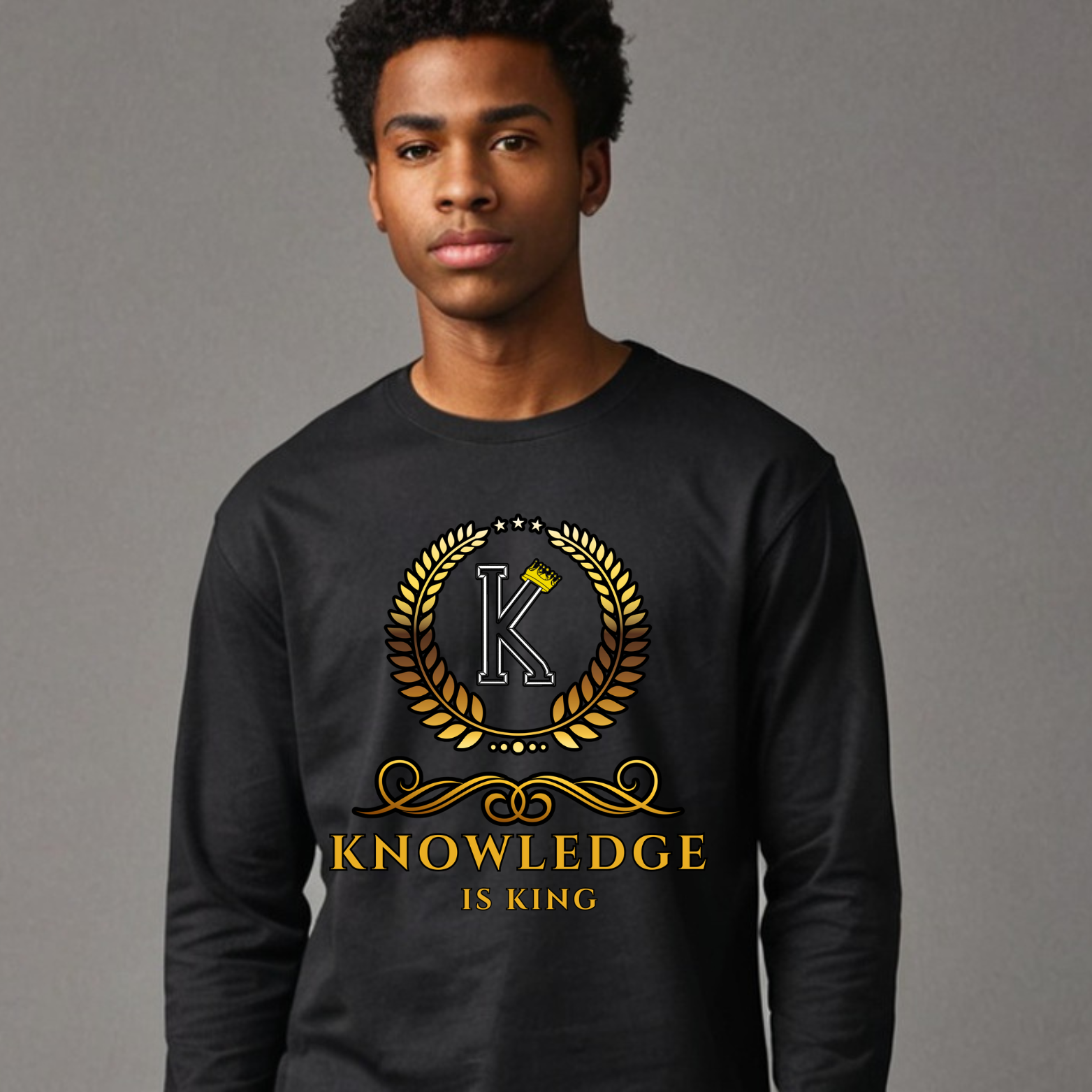 Men's Long Sleeve T-Shirt (Crown Golden Reef)