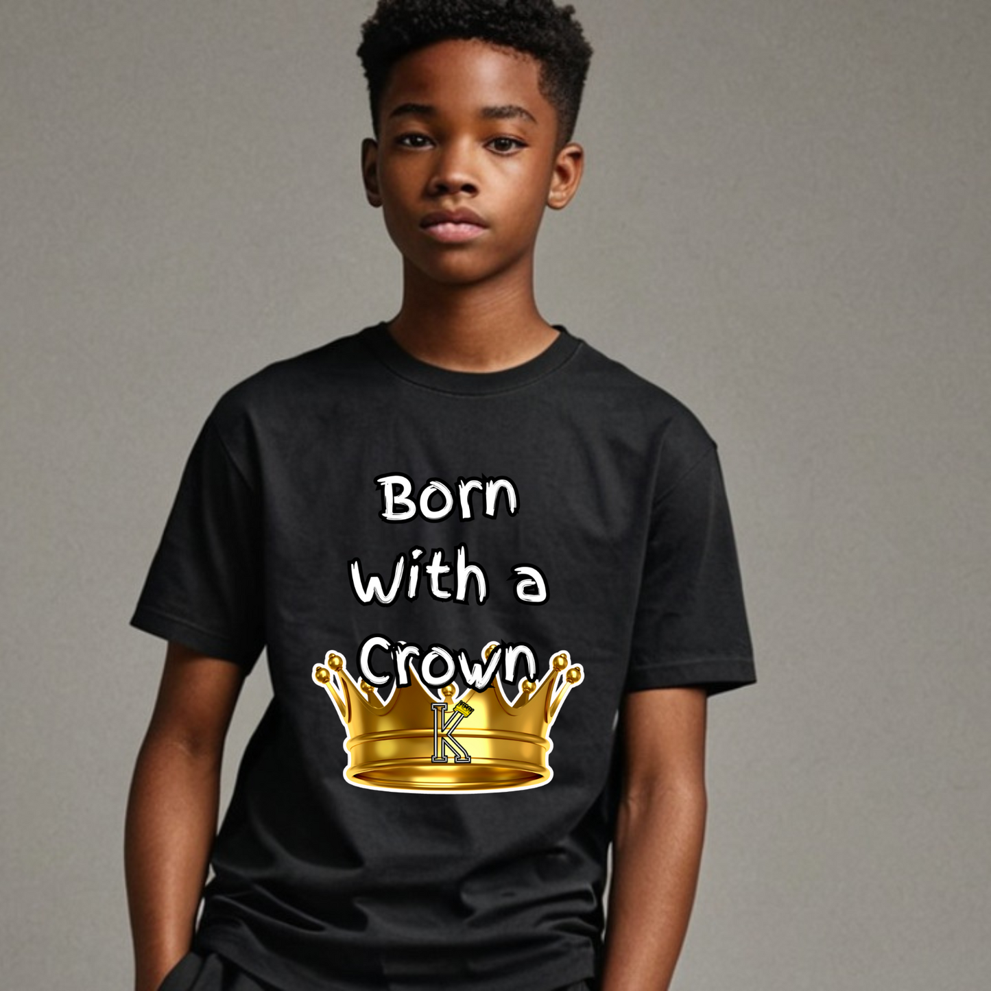 Youth Male (Born with a Crown) Short sleeve T-Shirt