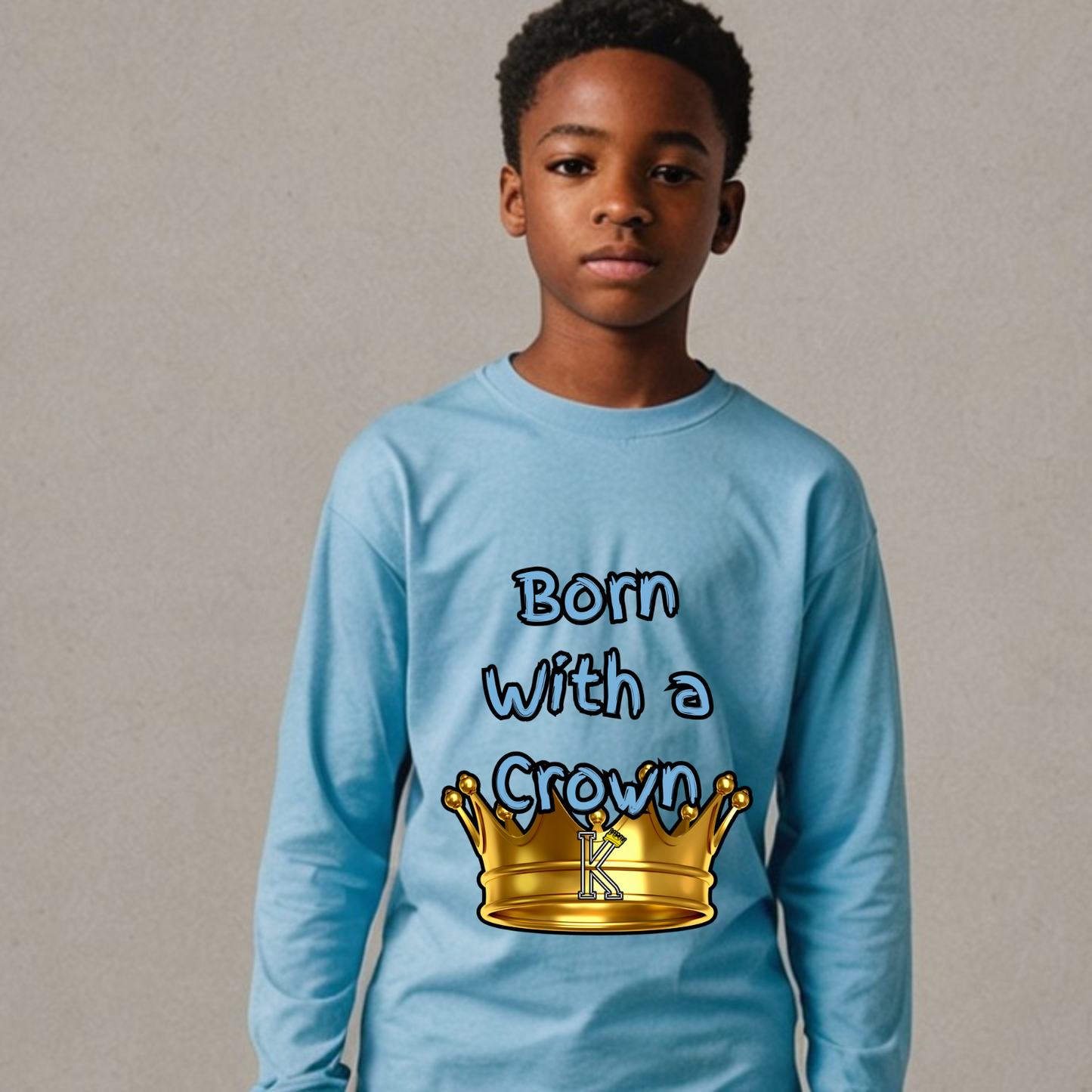 Youth Long Sleeve T-Shirt (Born with a Crown)