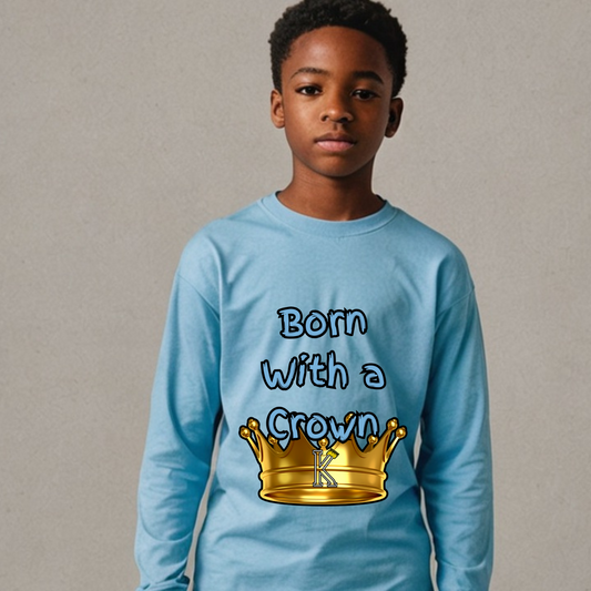 Youth Long Sleeve T-Shirt (Born with a Crown)