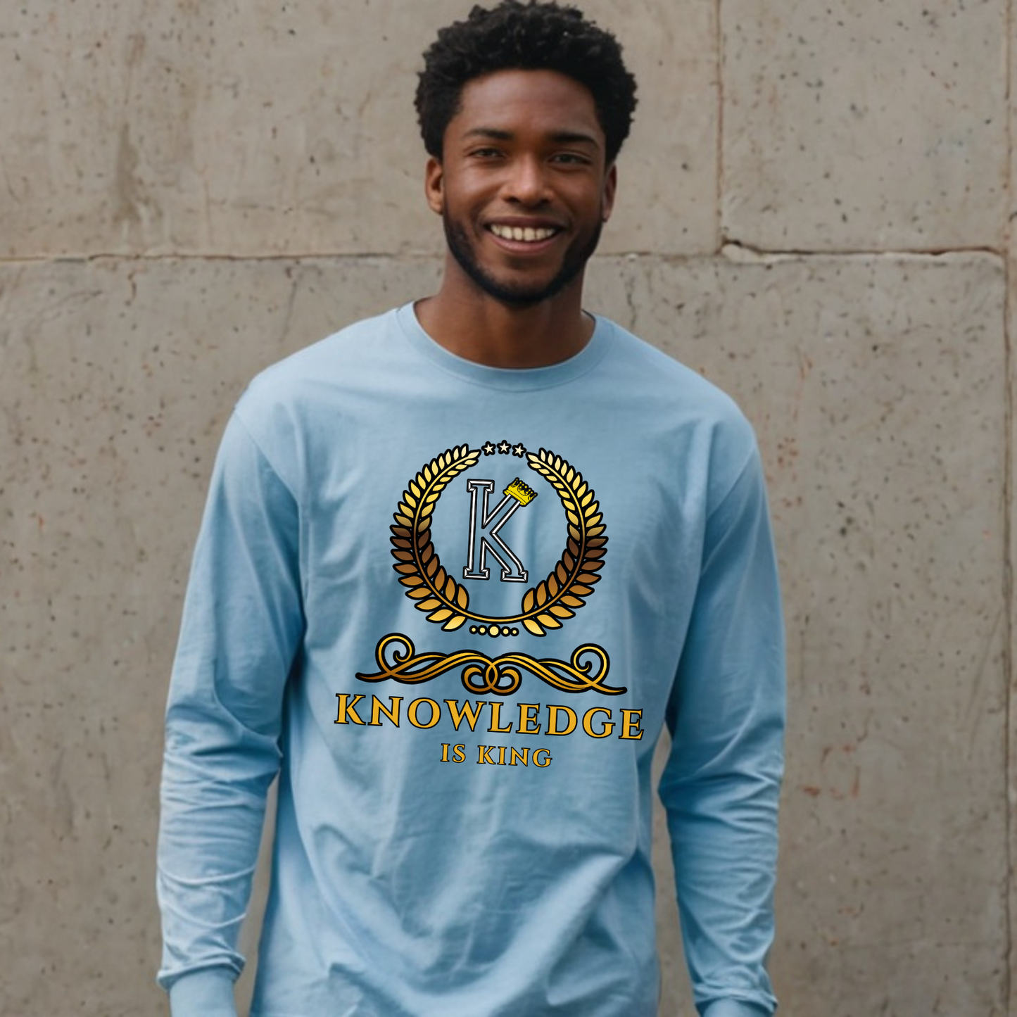 Men's Long Sleeve T-Shirt (Crown Golden Reef)