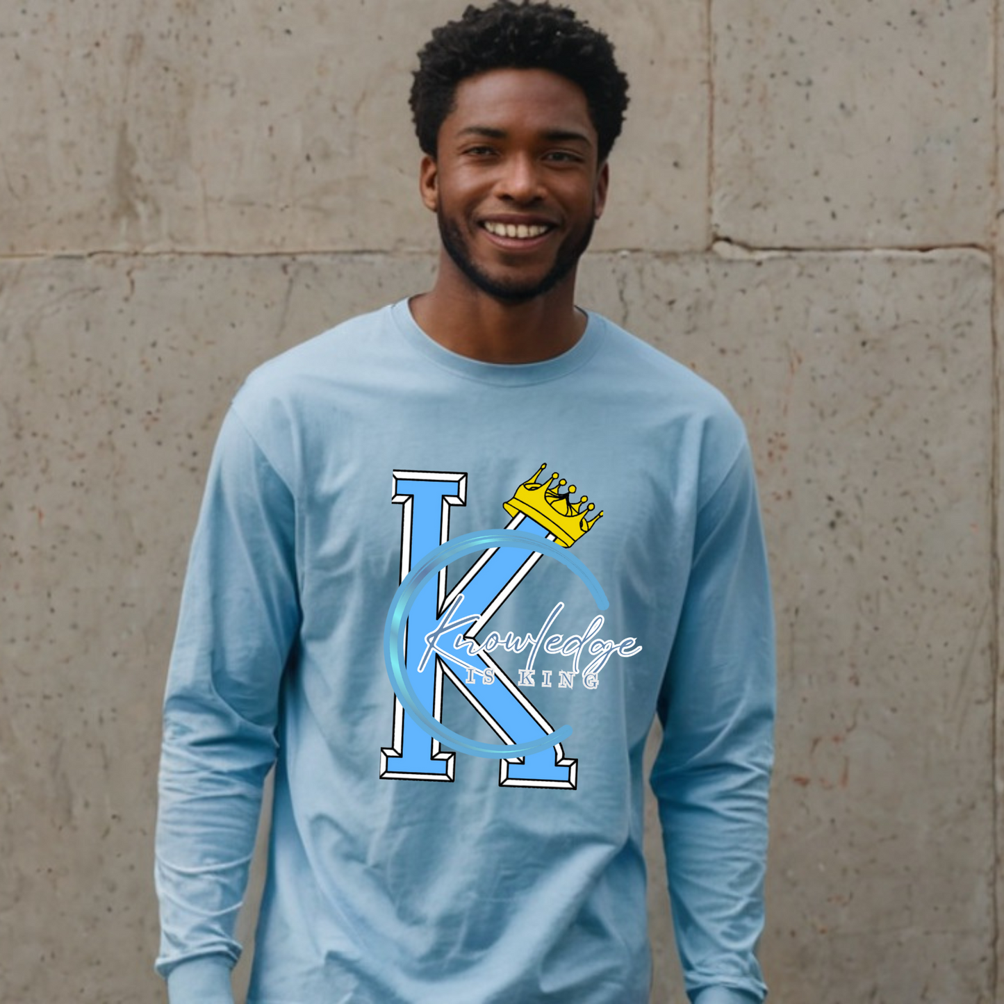 Men's Long Sleeve T-Shirt (Crown Quater Moon)