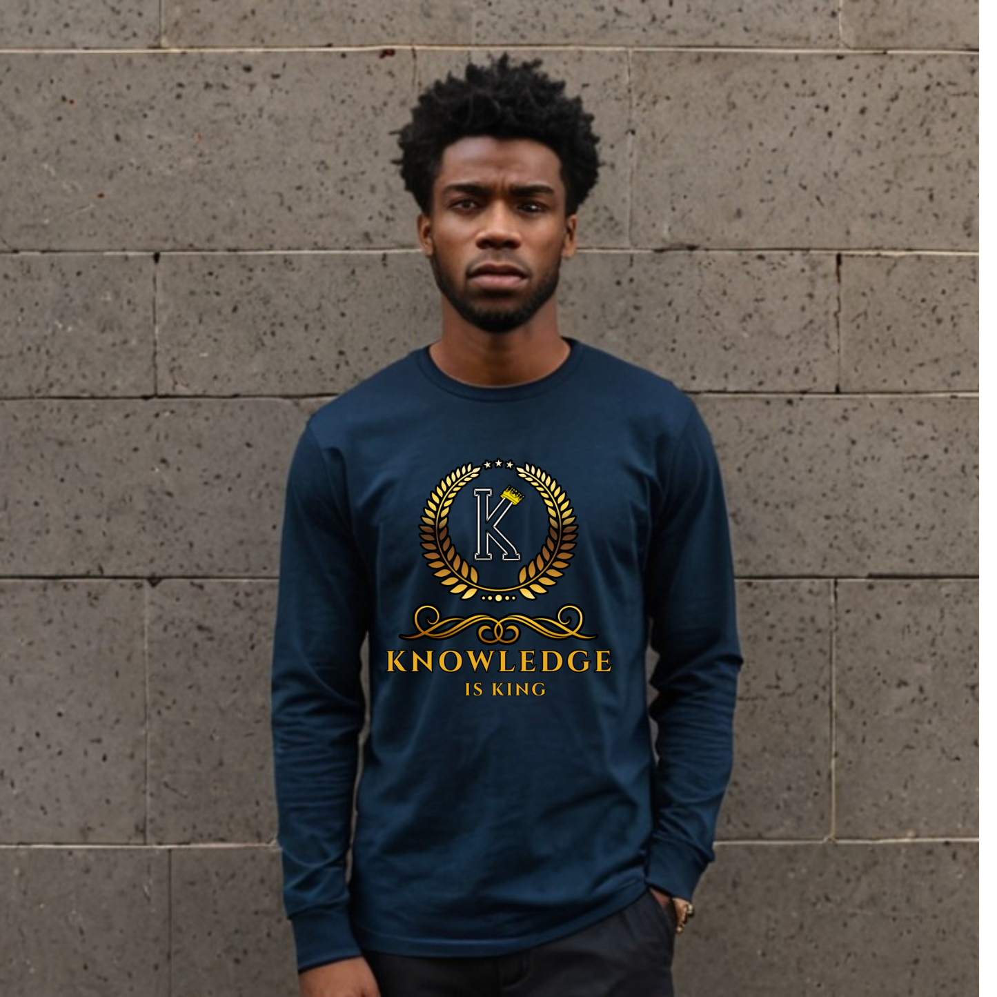 Men's Long Sleeve T-Shirt (Crown Golden Reef)